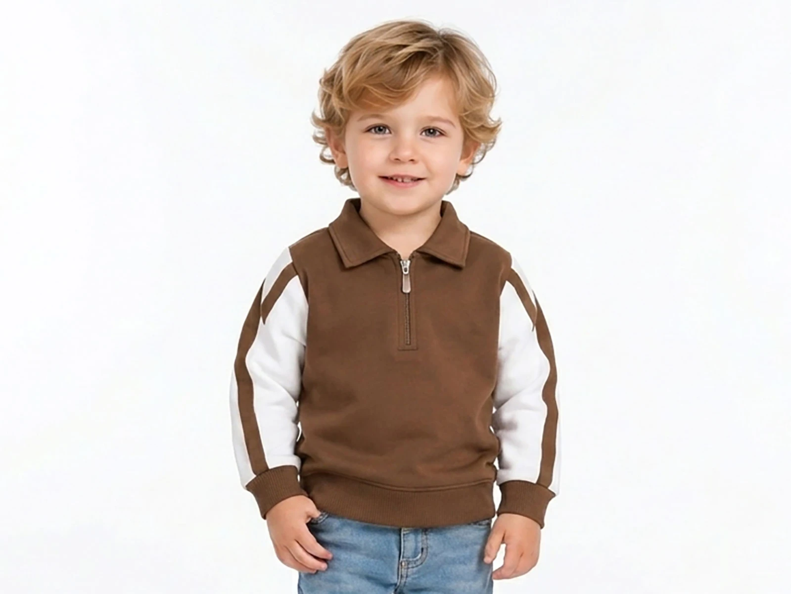 Toptan TOLGA KİDS Çizgili Erkek Çocuk Sweat Toptan Bebek Çocuk Giyim - Beniz Kids