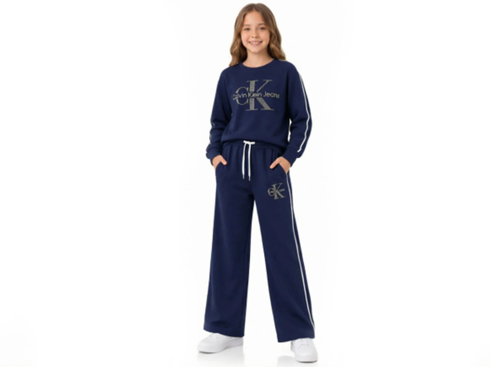 Toptan GİYDROP Ck Baskılı Oysho Kız Takım  Toptan Bebek Çocuk Giyim - Beniz Kids