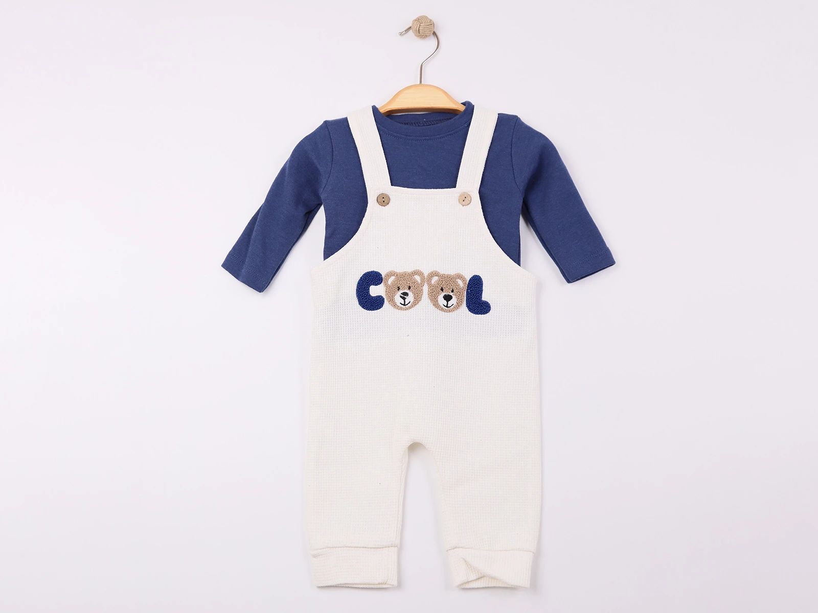 Cool Nakışlı Erkek Bebe Salopet Takım