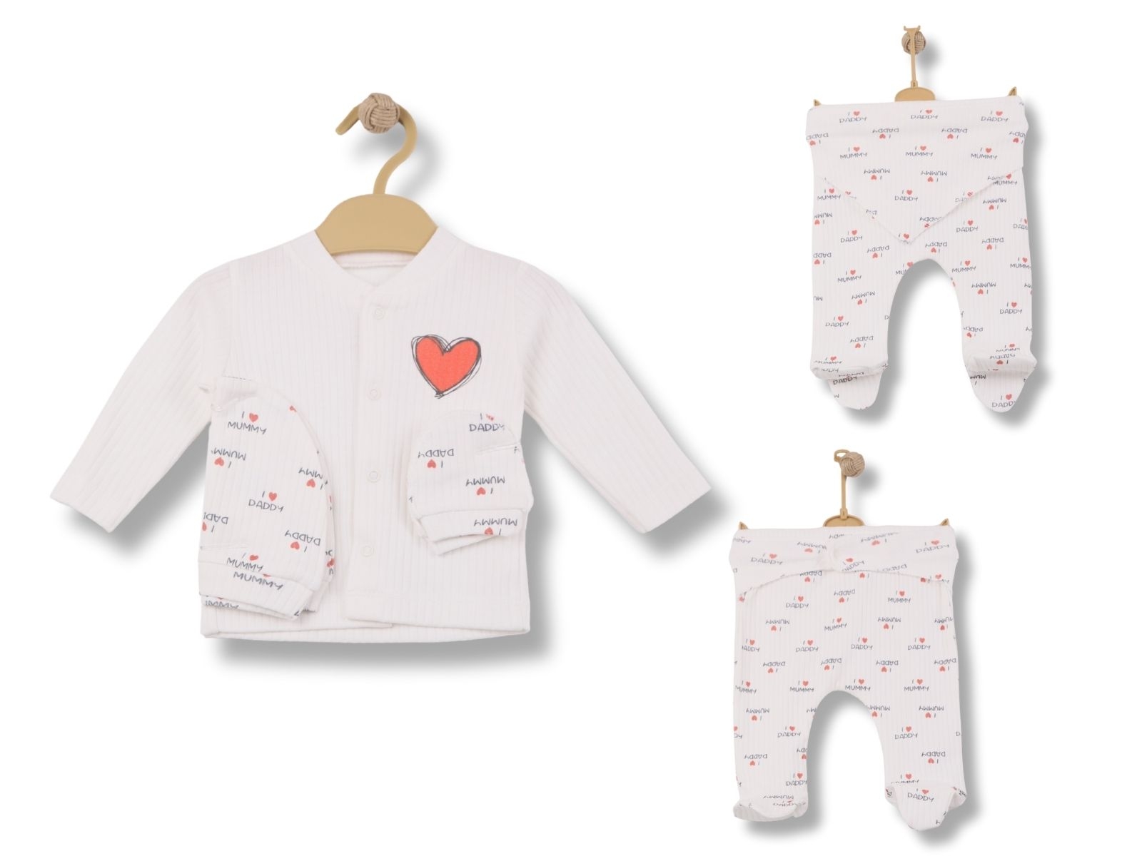 Daddy Desenli Yenidoğan Unisex 5li Set