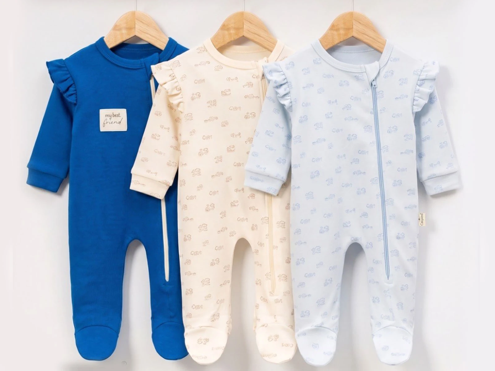 Toptan CAYZEN Desenli Erkek Bebek Tulum Set Toptan Bebek Çocuk Giyim - Beniz Kids