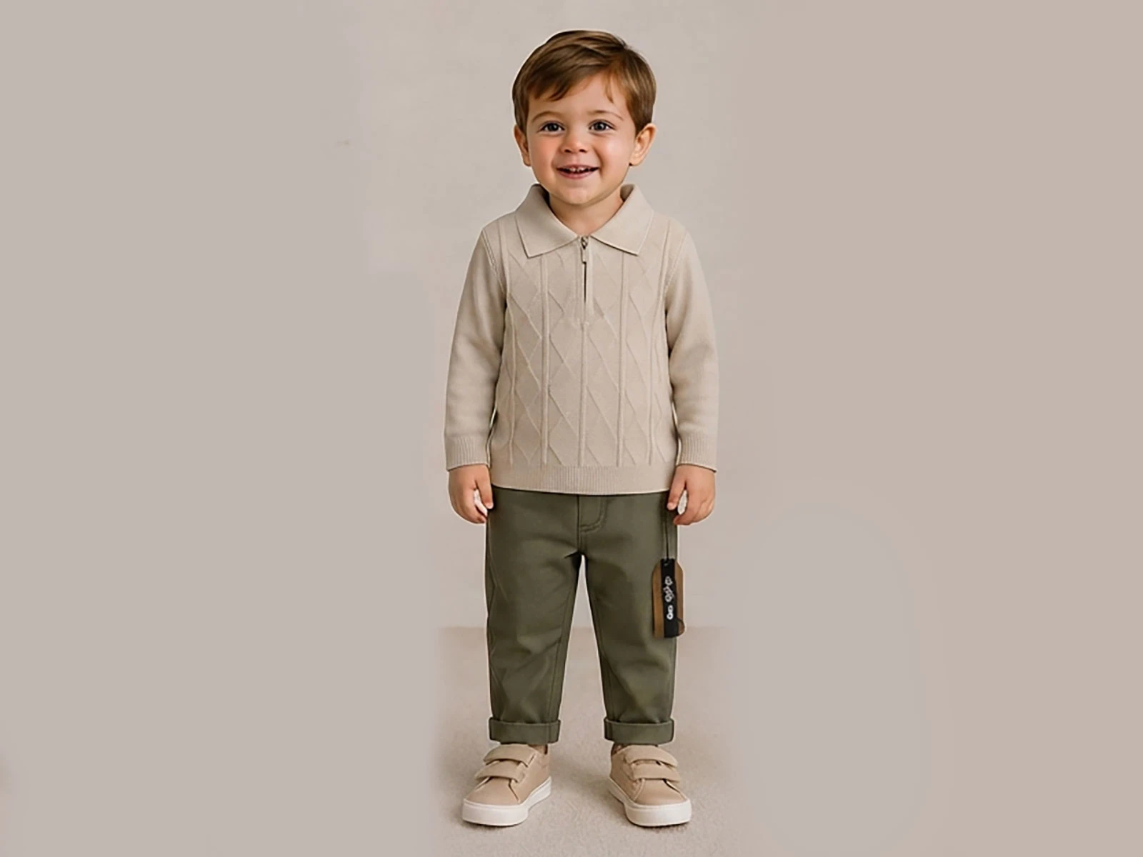 Toptan CANÖZ Desenli Erkek Triko Takım Toptan Bebek Çocuk Giyim - Beniz Kids
