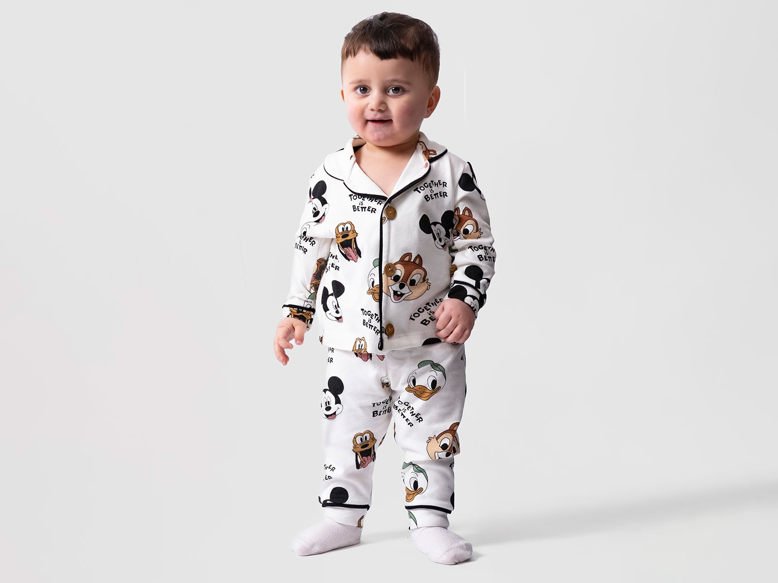 Desenli Erkek Bebe Pijama Takım