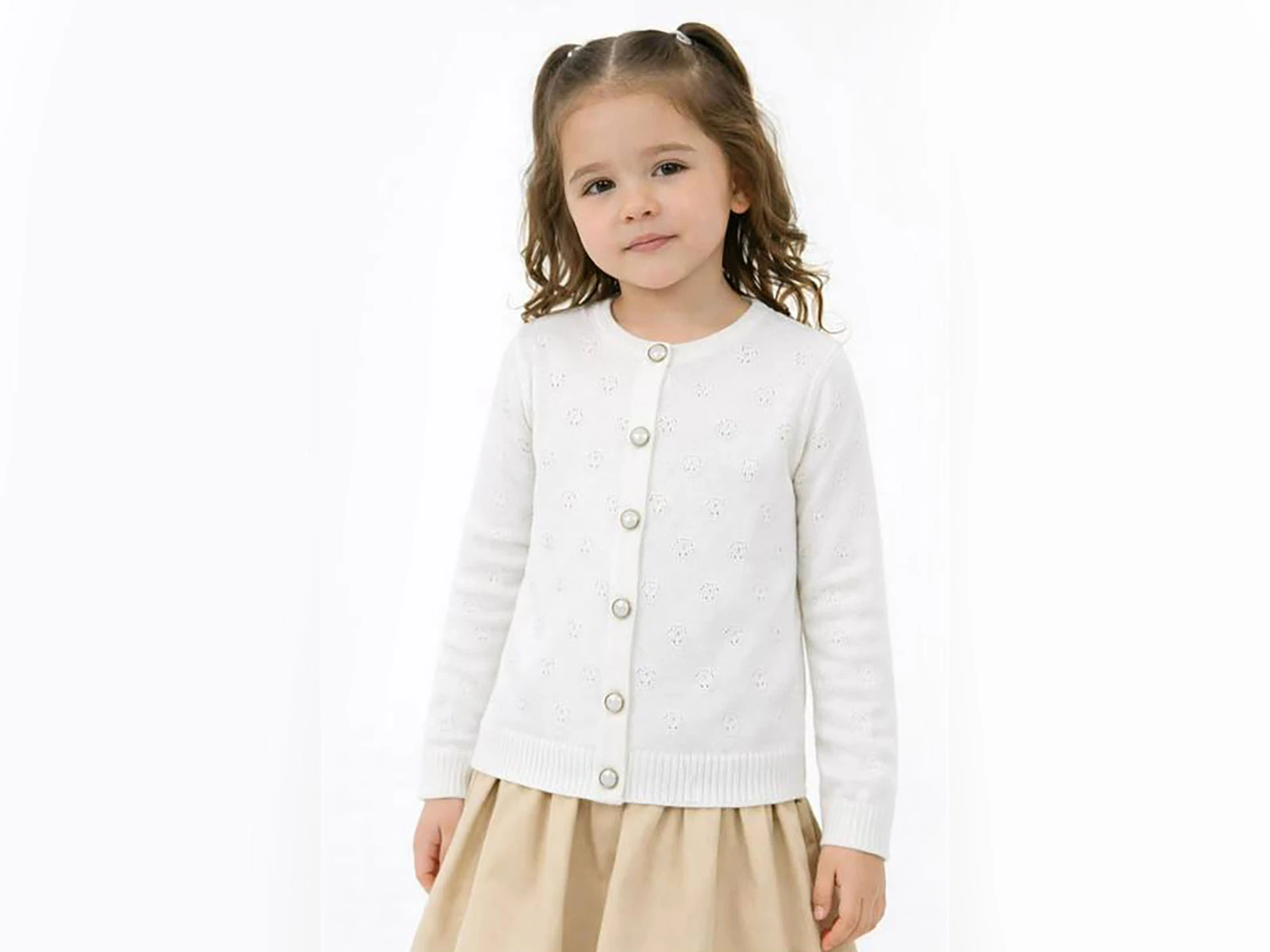 Toptan ÇITIR KİDS Desenli Kız Triko Hırka Toptan Bebek Çocuk Giyim - Beniz Kids