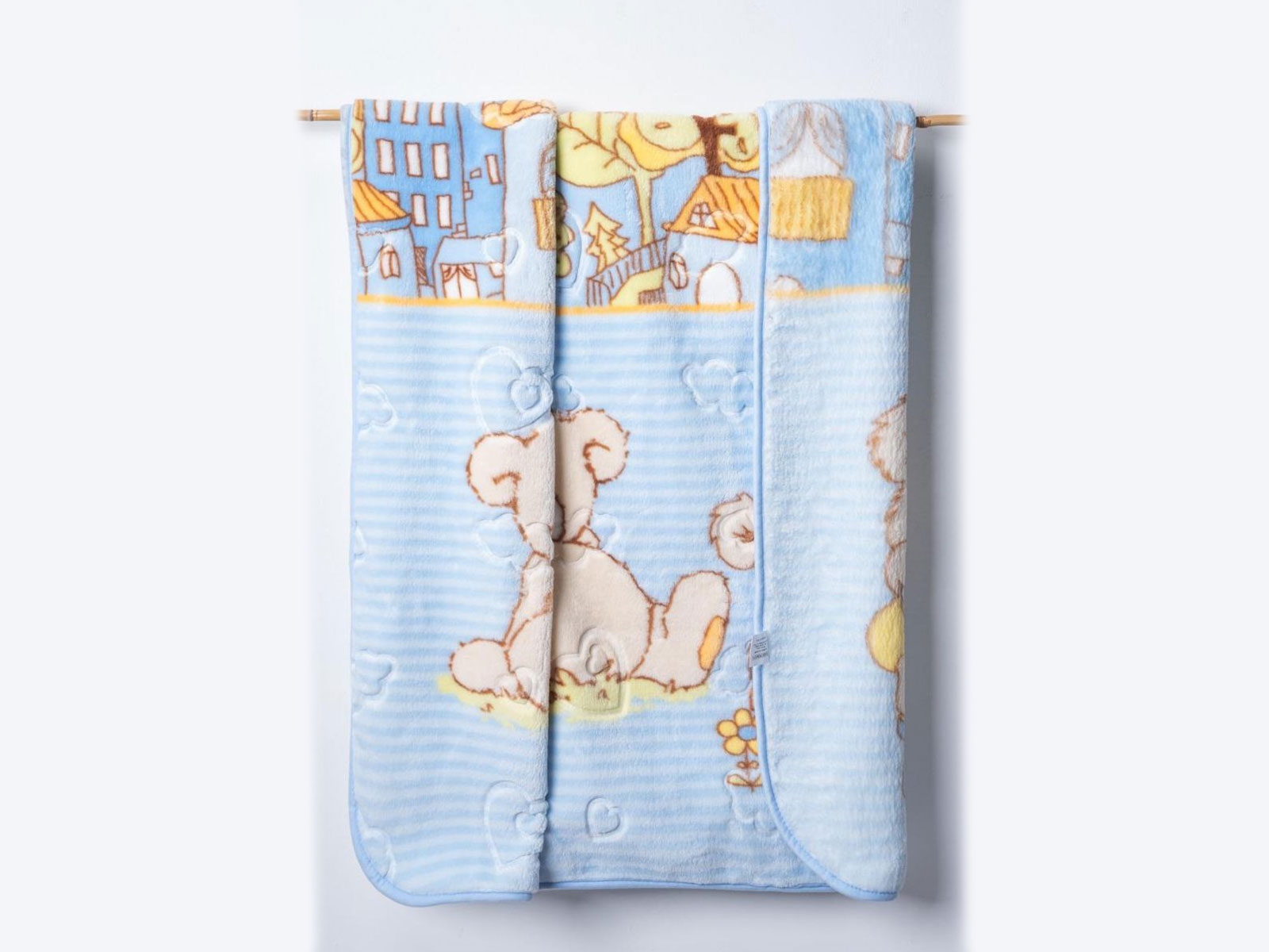Desenli Pvc Peluş Battaniye 100x120 cm
