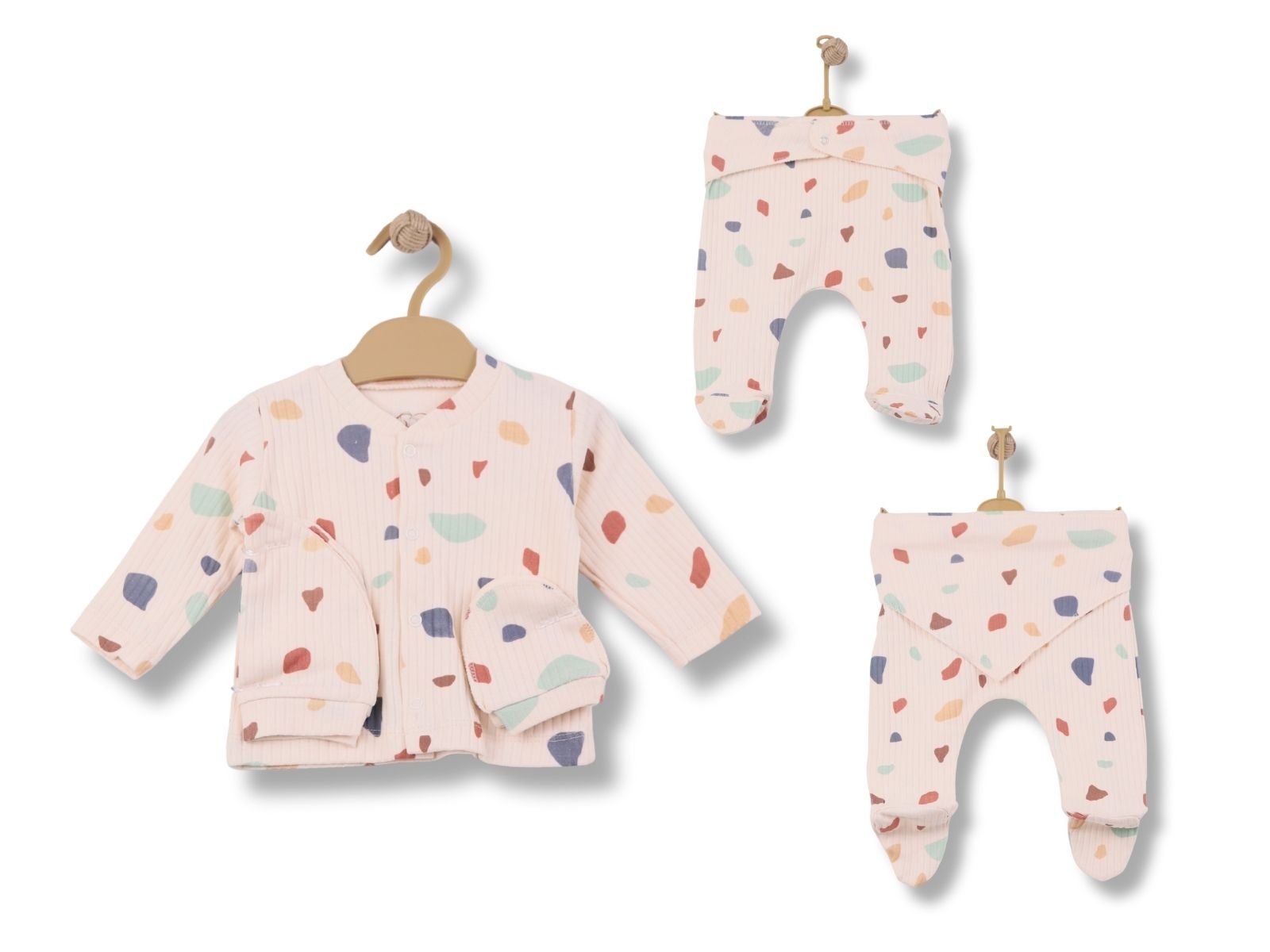 Desenli Yenidoğan Unisex 5li Set