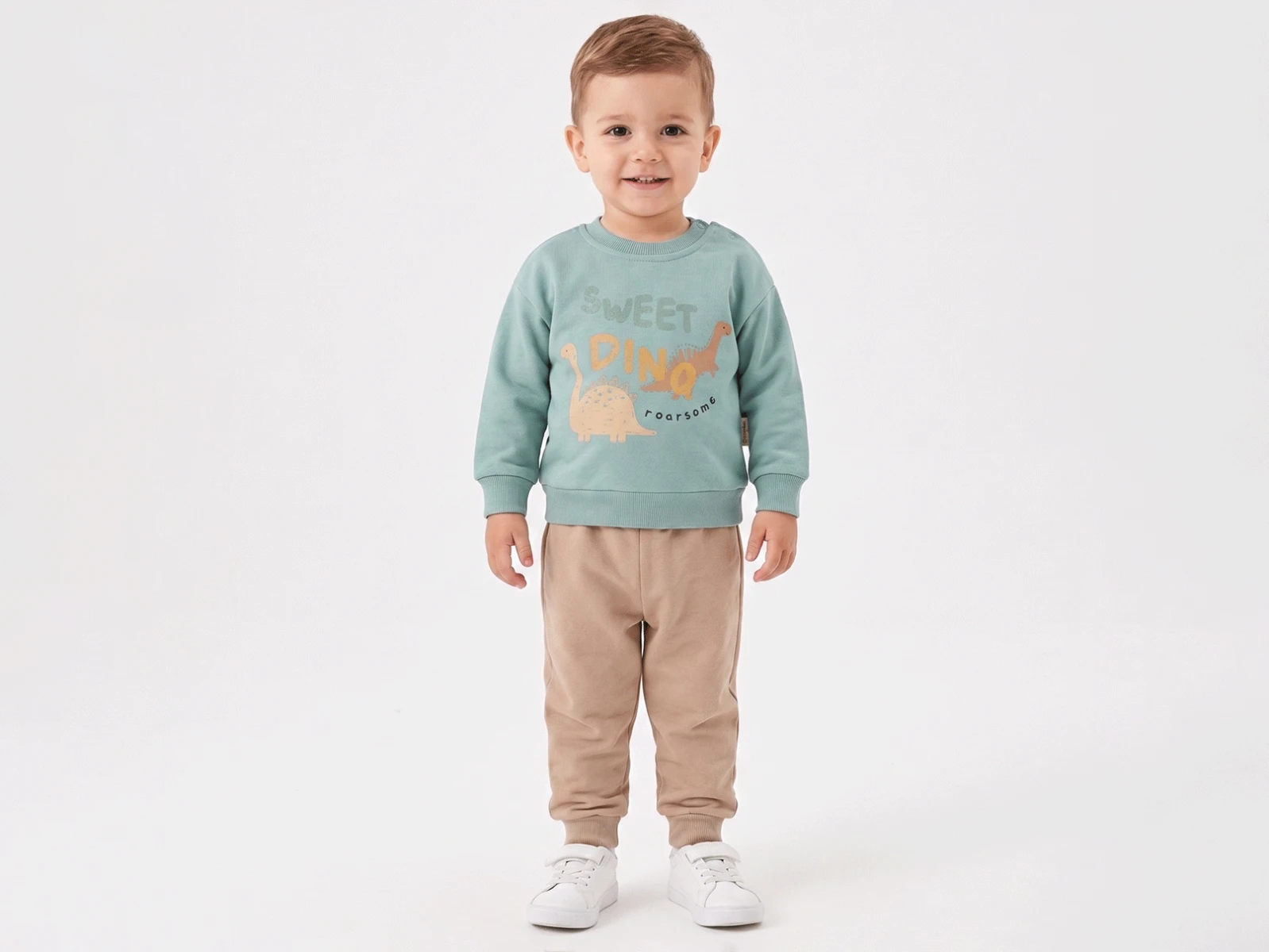 Dino Baskılı Erkek Bebe Takım 