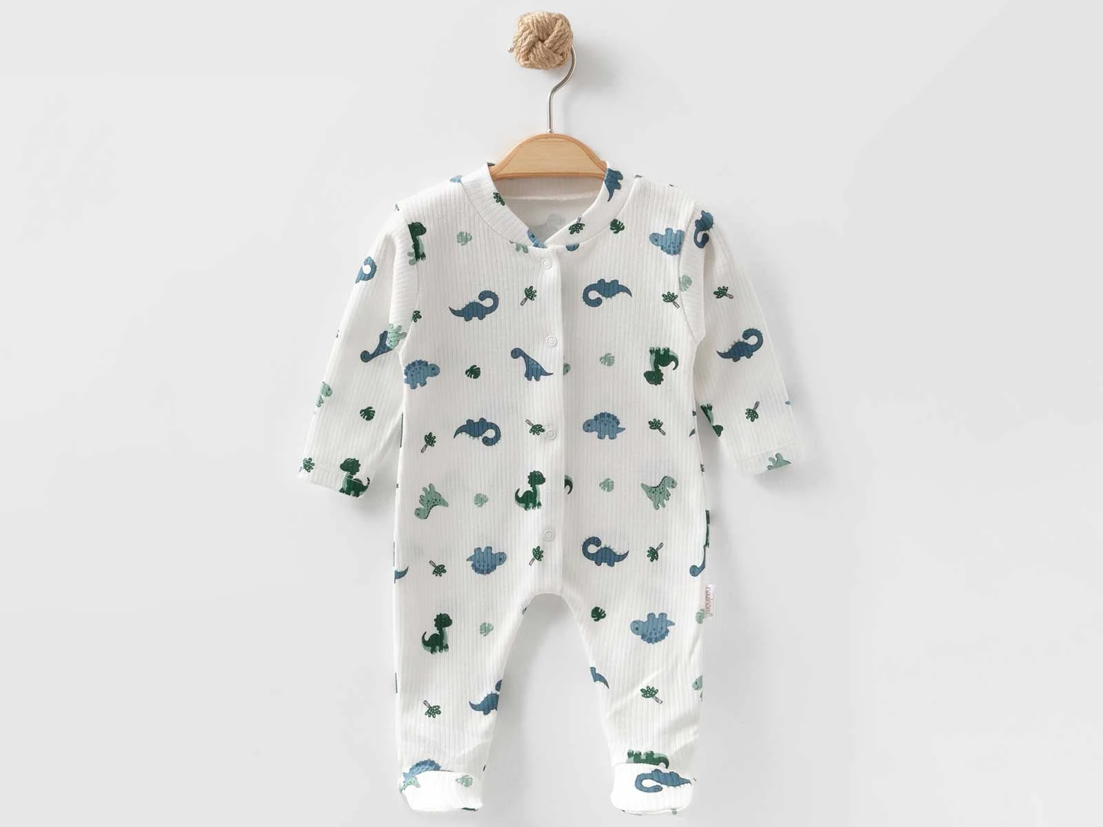 Dino Baskılı Erkek Bebe Tulum