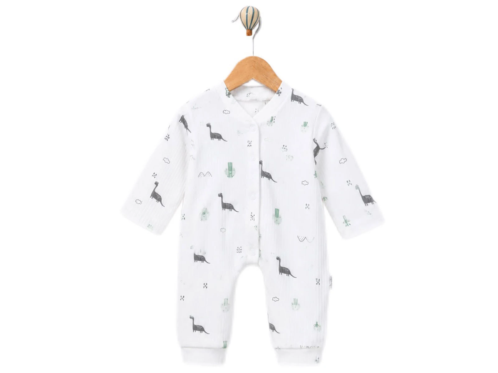 Toptan SÜPERMİNİ  Dino Desenli Erkek Bebe Tulum  Toptan Bebek Çocuk Giyim - Beniz Kids