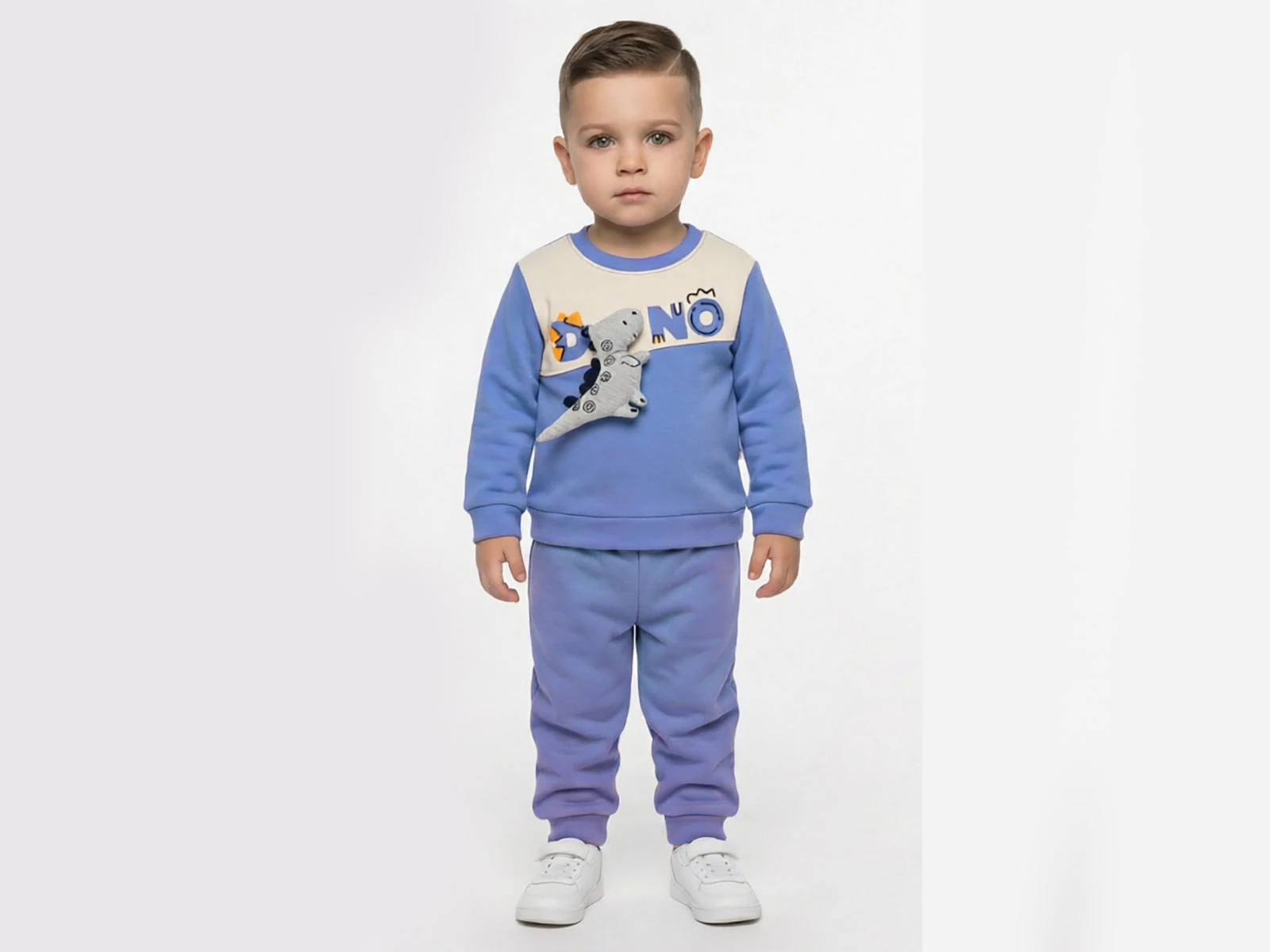 Toptan KARACON Dino Nakışlı Erkek Takım Toptan Bebek Çocuk Giyim - Beniz Kids