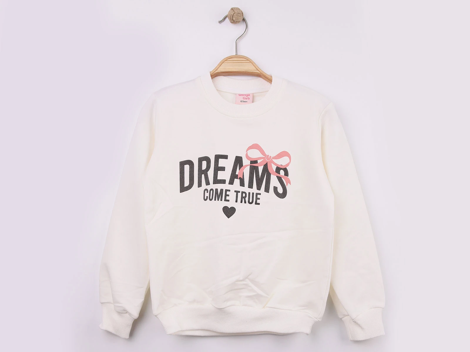 Toptan WENGE KİDS Dreams Baskılı Kız Sweat  Toptan Bebek Çocuk Giyim - Beniz Kids