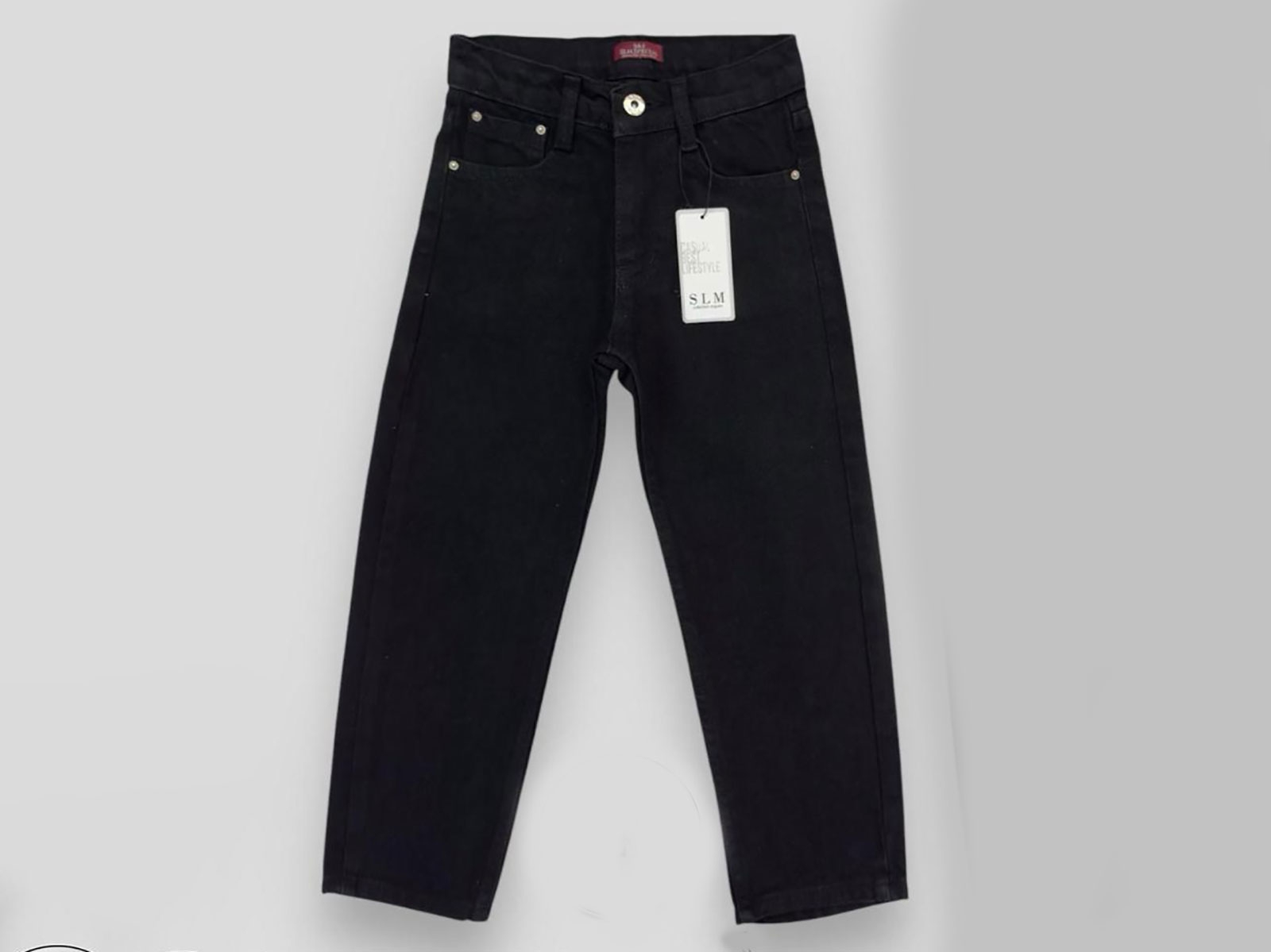 Toptan SLM Düz Baggy Erkek Kot Pantolon Toptan Bebek Çocuk Giyim - Beniz Kids