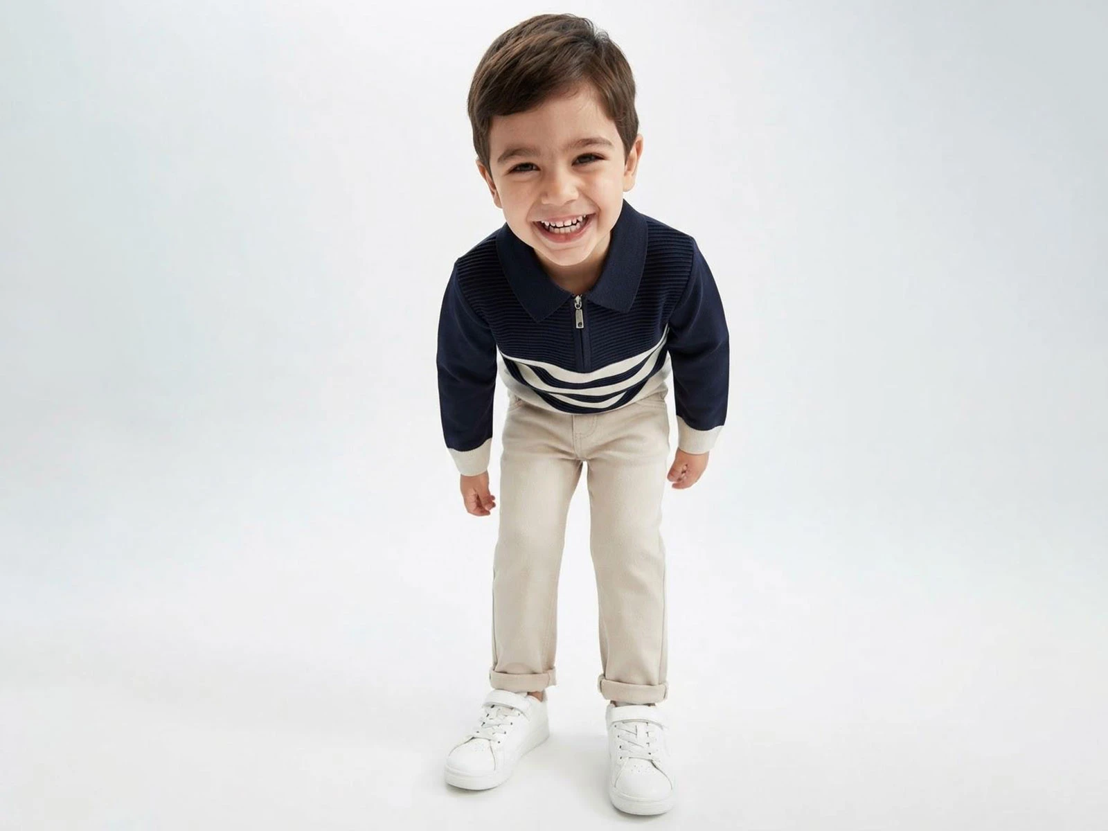 Toptan WEENY KİDS Düz Çizgili Erkek Çocuk Takım Toptan Bebek Çocuk Giyim - Beniz Kids