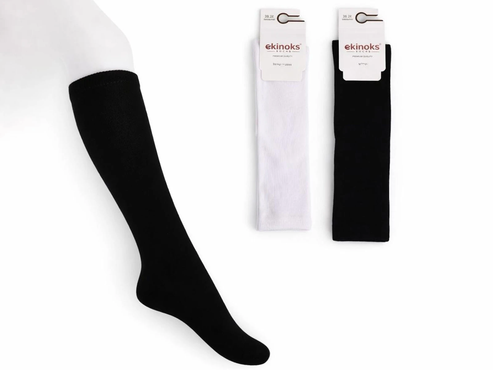 Düz Dizaltı Unisex Çocuk Çorap