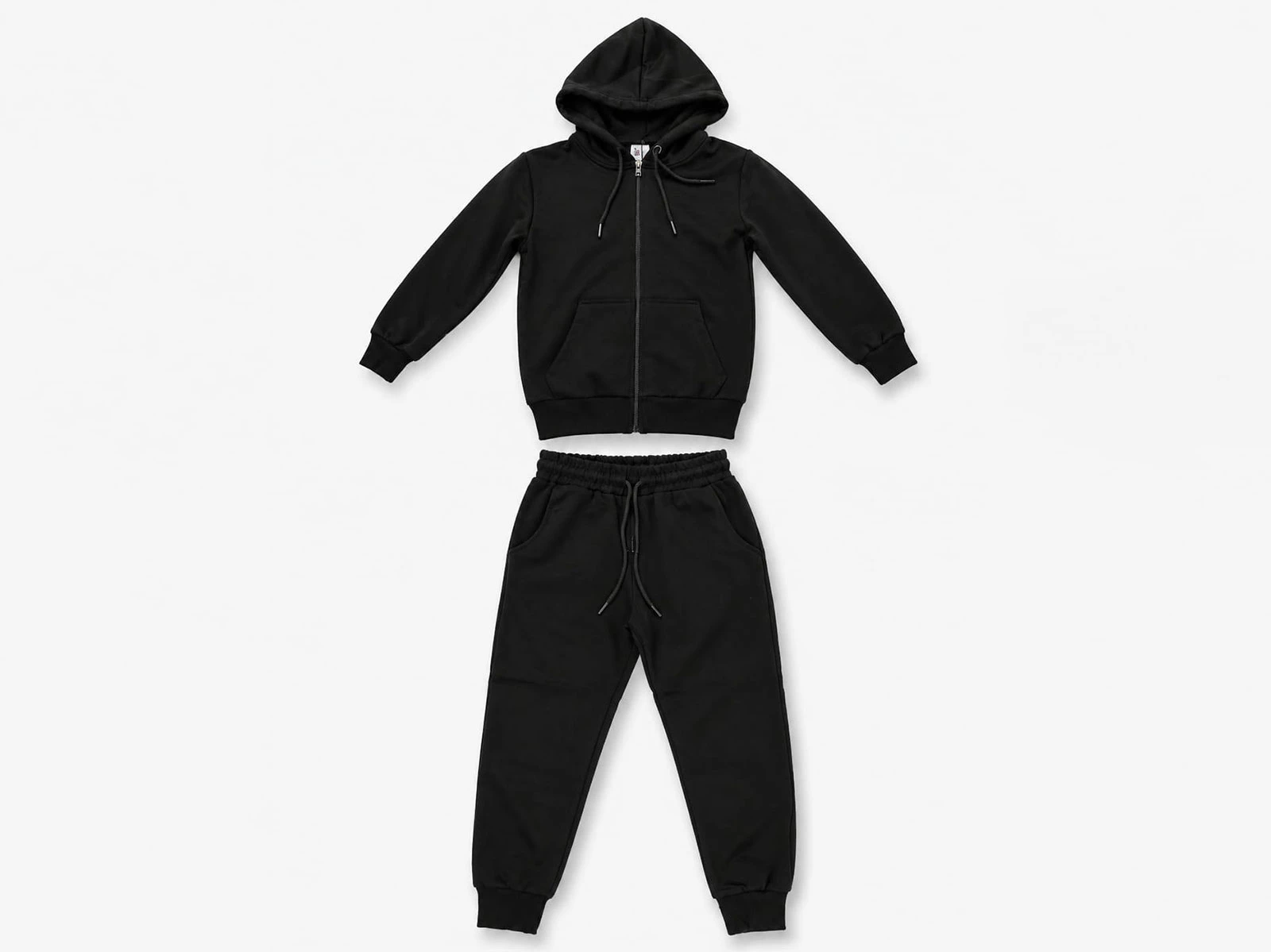 Toptan KOSKA Düz Kapşonlu Fermuarlı Şardonlu 3 İp Unisex Okul Takım Toptan Bebek Çocuk Giyim - Beniz Kids