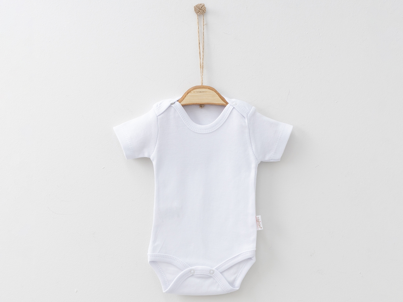 Düz Kısa Kollu Unisex Çıtçıtlı Badi