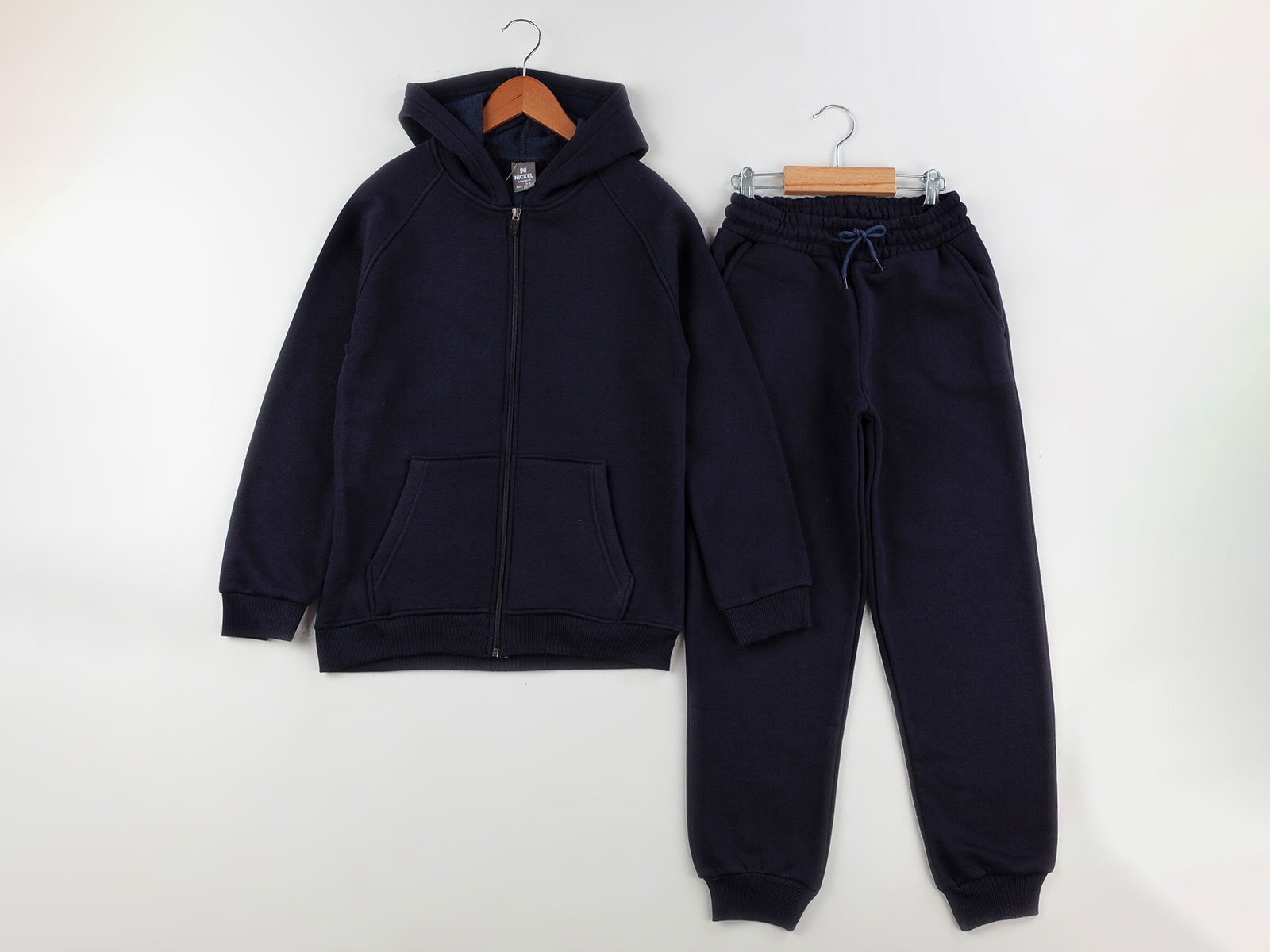 Toptan NİCKEL Düz Unisex Okul Takım 3 İp Şardonlu Toptan Bebek Çocuk Giyim - Beniz Kids