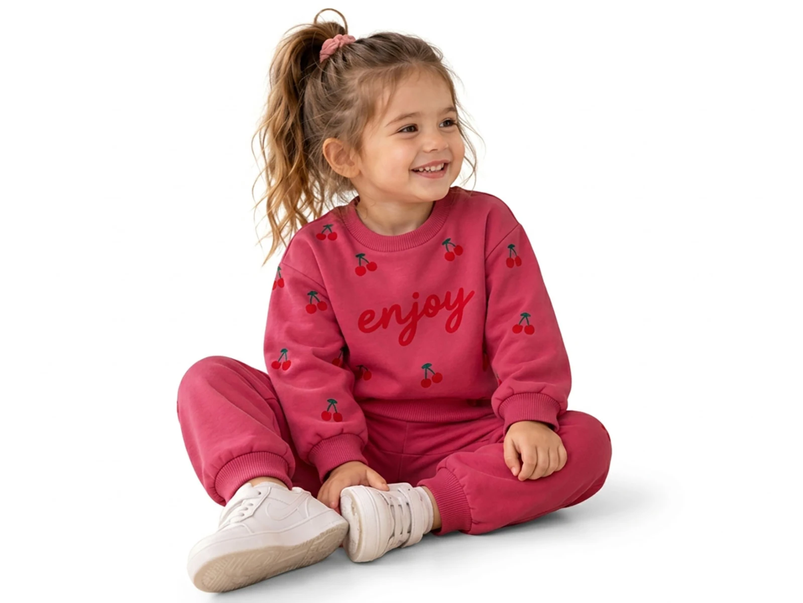 Toptan BICIR KİDS Enjoy Detay Şardonlu 3 İp Kız Çocuk Takım Toptan Bebek Çocuk Giyim - Beniz Kids