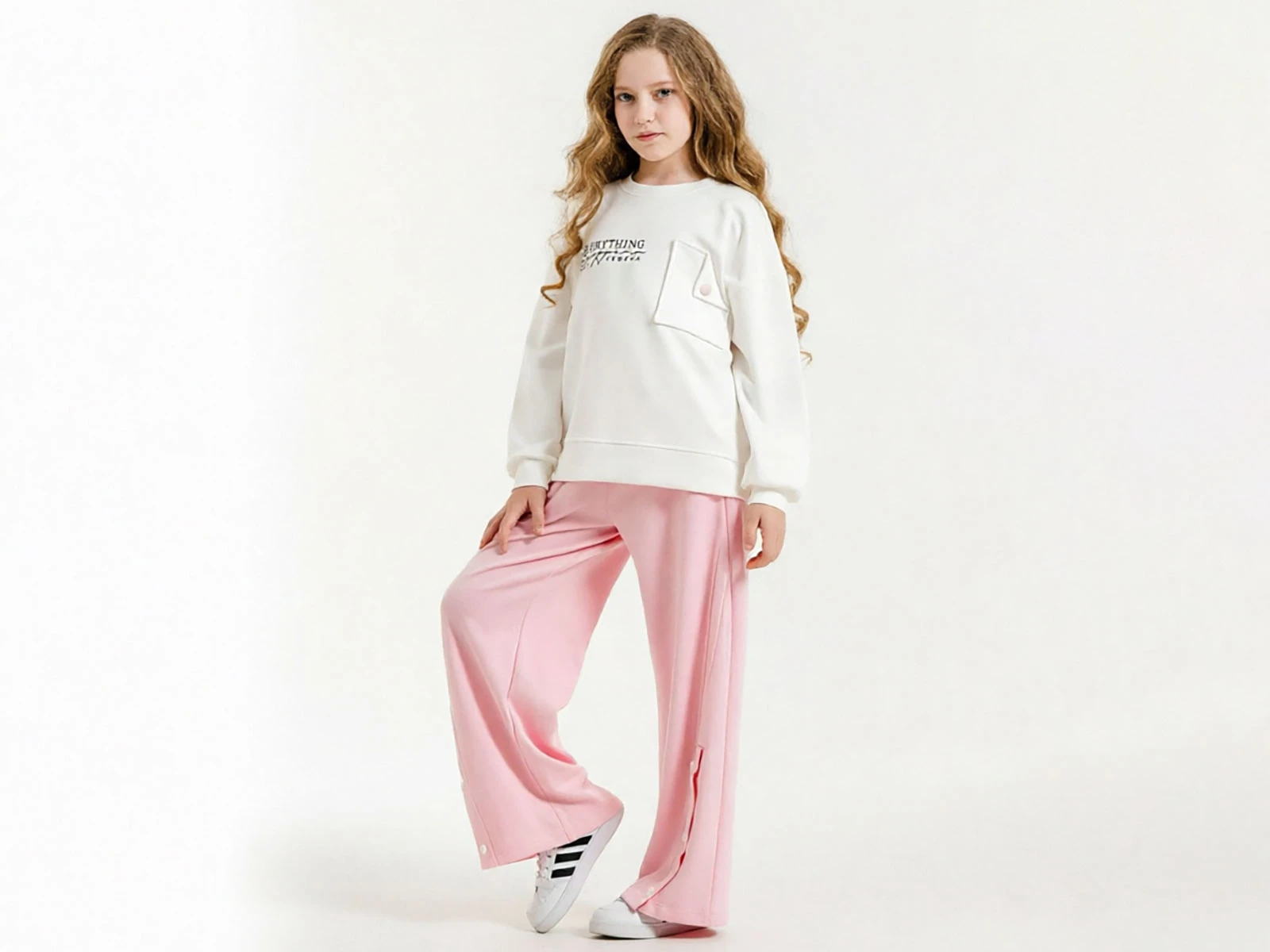 Toptan ÖZ BEBE Everything Baskılı Oysho Kız Takım   Toptan Bebek Çocuk Giyim - Beniz Kids