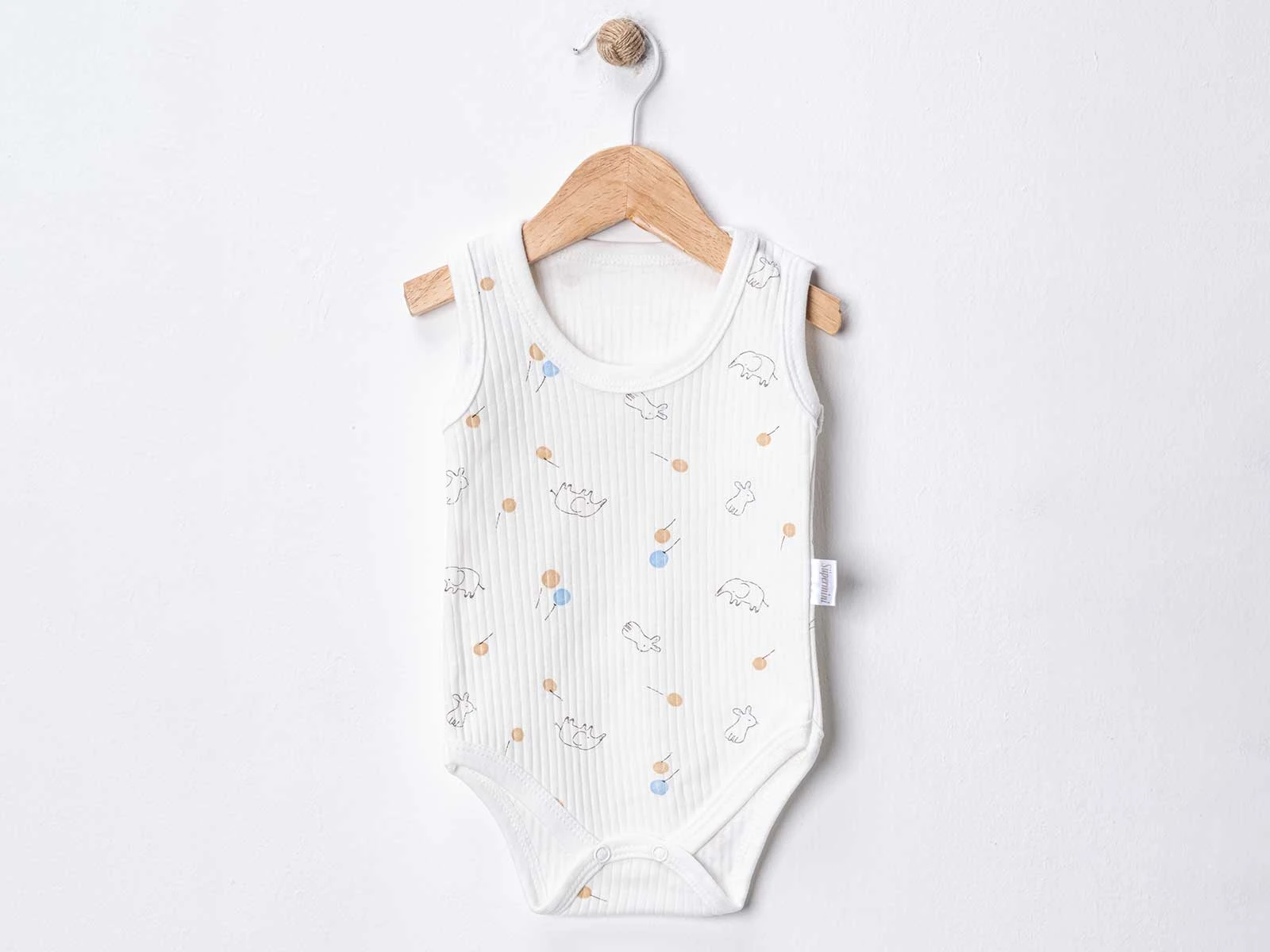FİL Baskılı Bebe Çıtçıtlı Badi