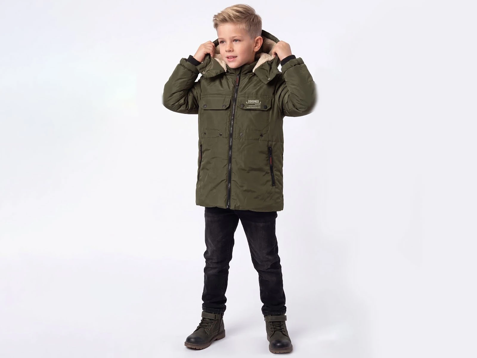 Toptan KEREM TEKSTİL (BOSS) Fermuar Cepli Düğmeli Kapşonlu Erkek Mont  Toptan Bebek Çocuk Giyim - Beniz Kids