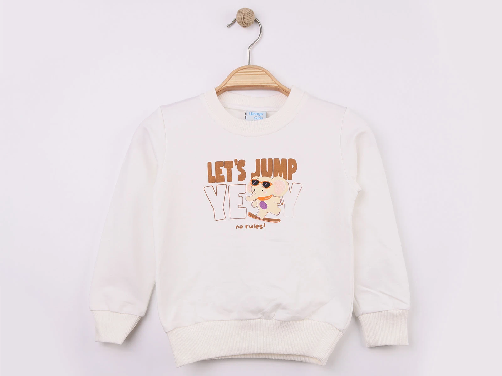 Toptan WENGE KİDS Fil Baskılı 2 İp Erkek Sweat  Toptan Bebek Çocuk Giyim - Beniz Kids