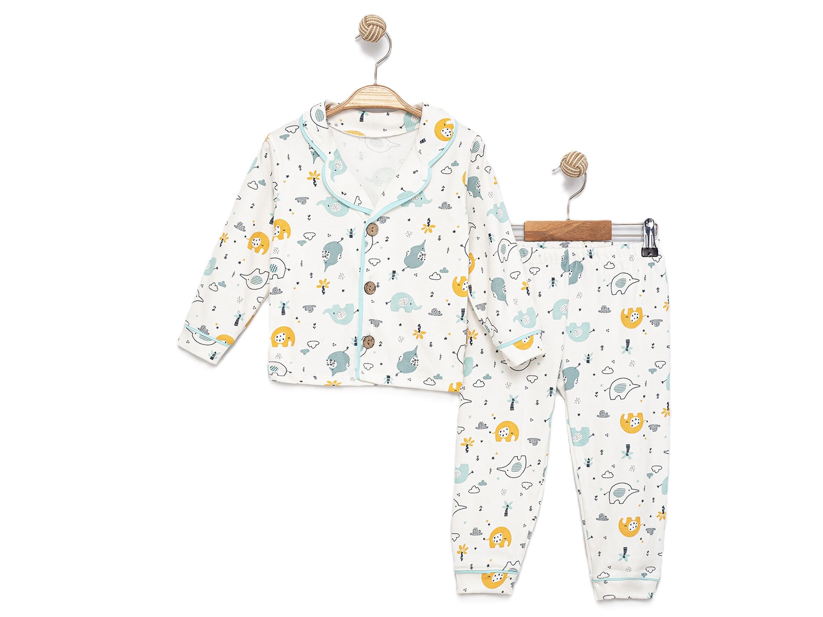 Fil Desenli Erkek Pijama Takım