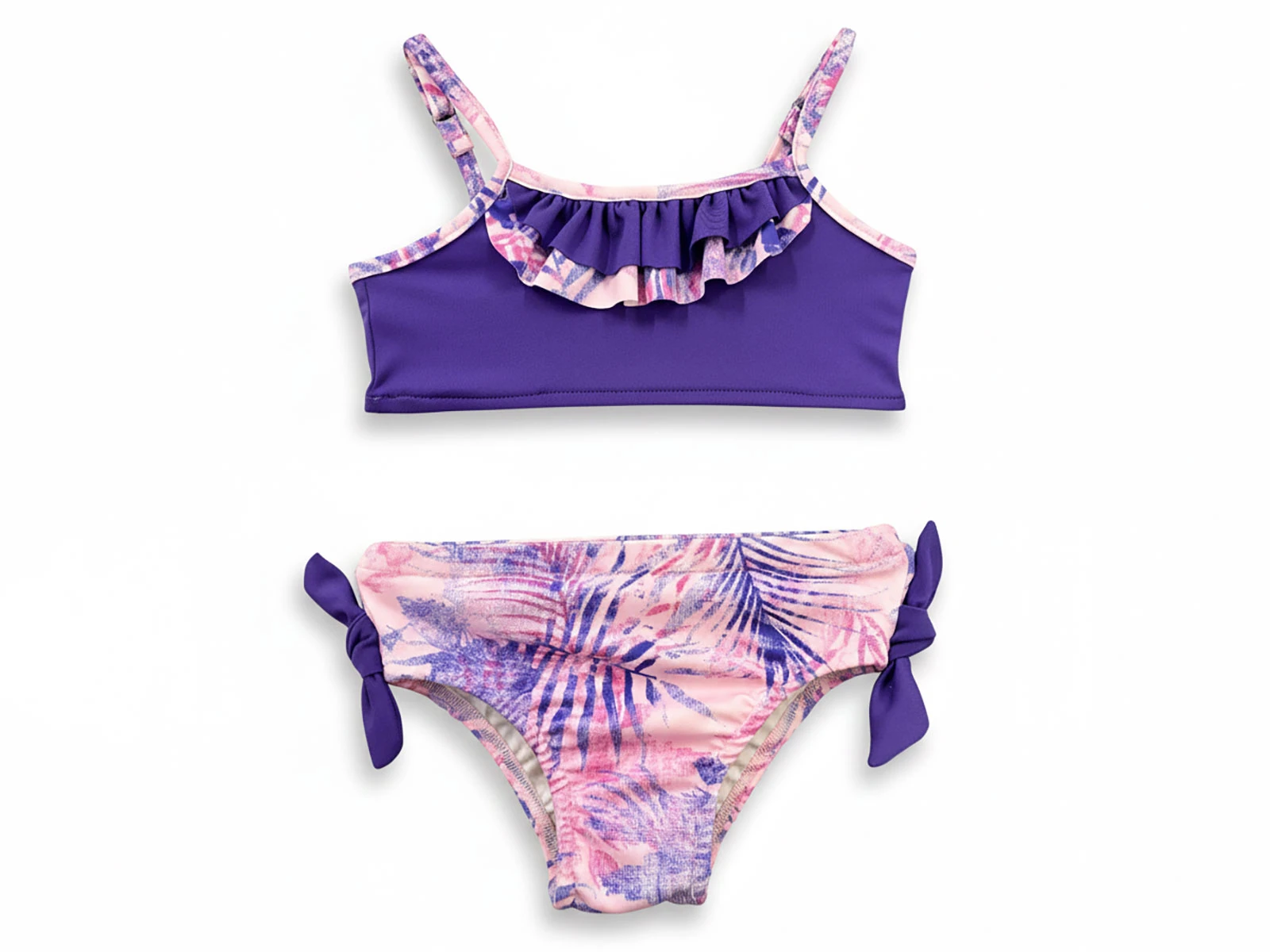 Fırfır Detaylı Kız Mayo Bikini Takım