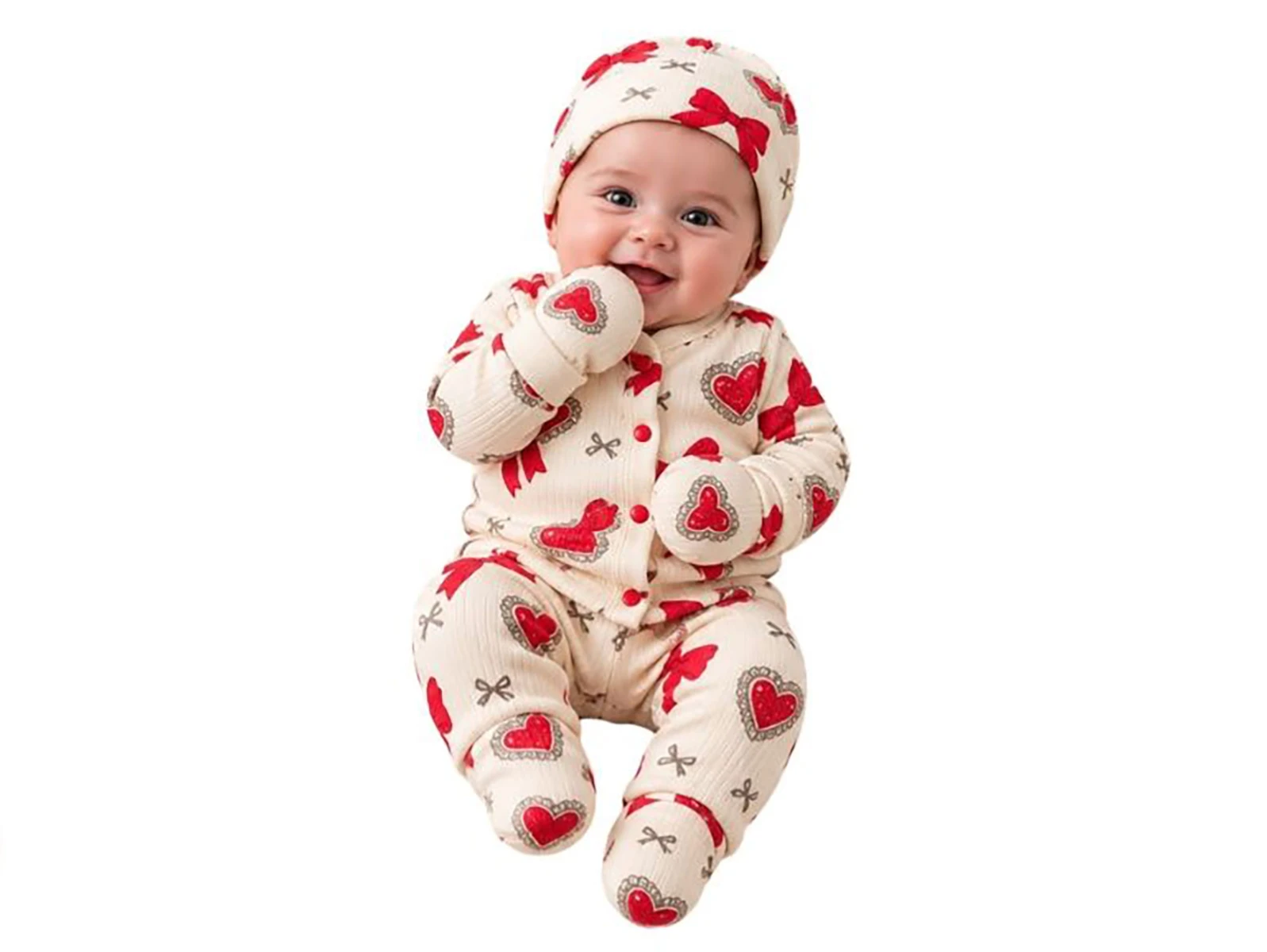 Toptan COŞAY BABY Fiyonk Desenli 5'li Bebek Zıbın Set Toptan Bebek Çocuk Giyim - Beniz Kids