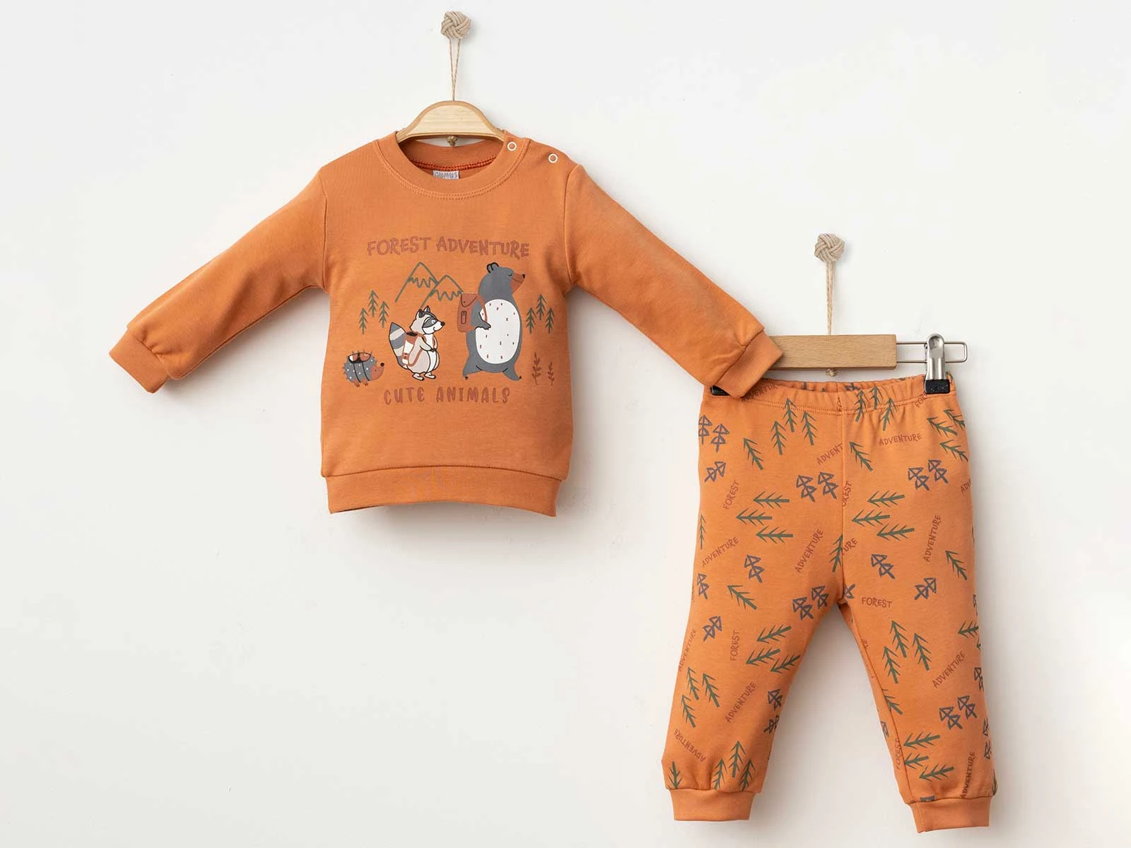 Forest Baskılı Erkek Bebe Takım 