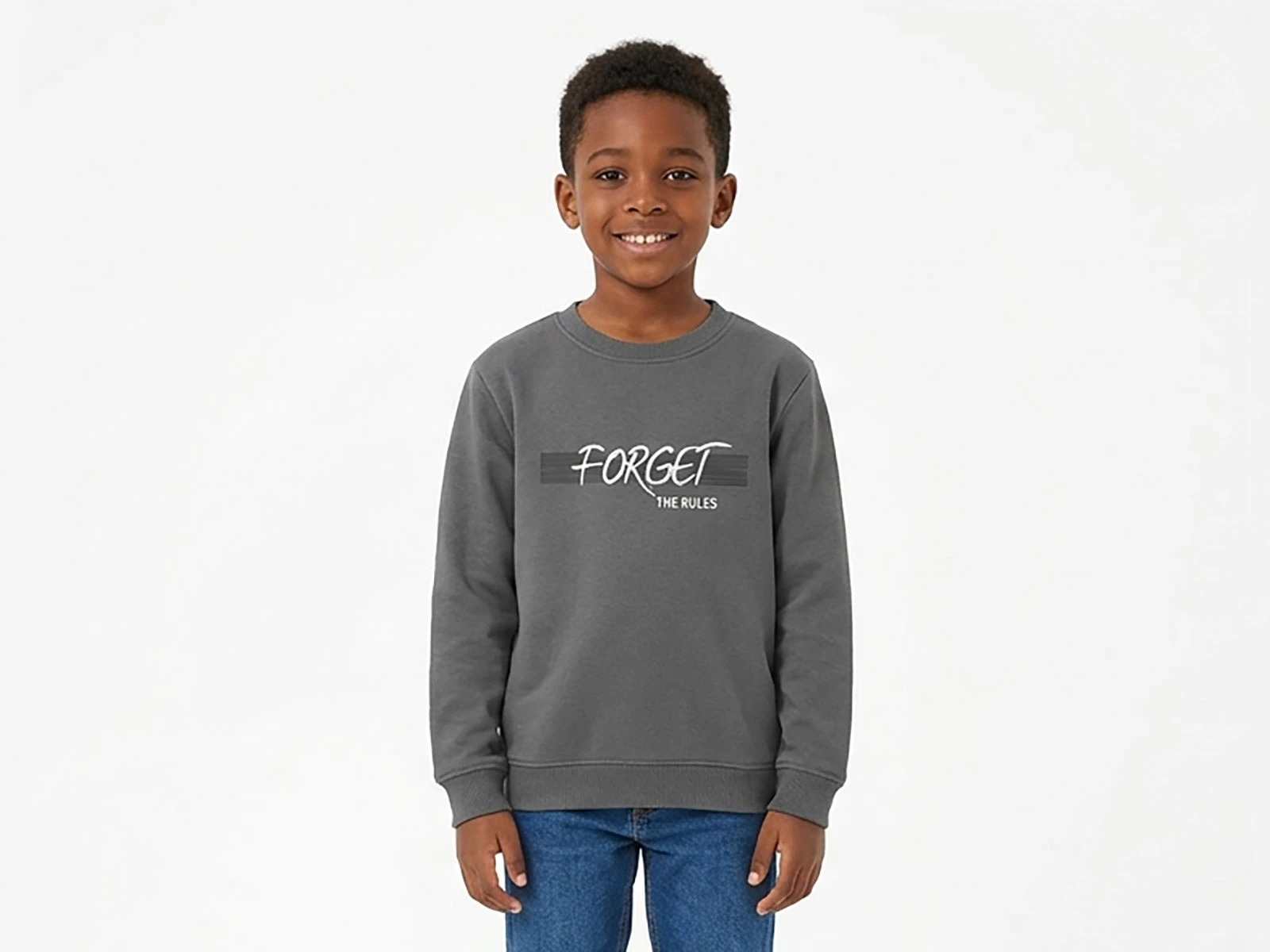 Toptan TANEM KİDS Forget Baskılı Şardonlu 3 İp Erkek Çocuk Sweat Toptan Bebek Çocuk Giyim - Beniz Kids