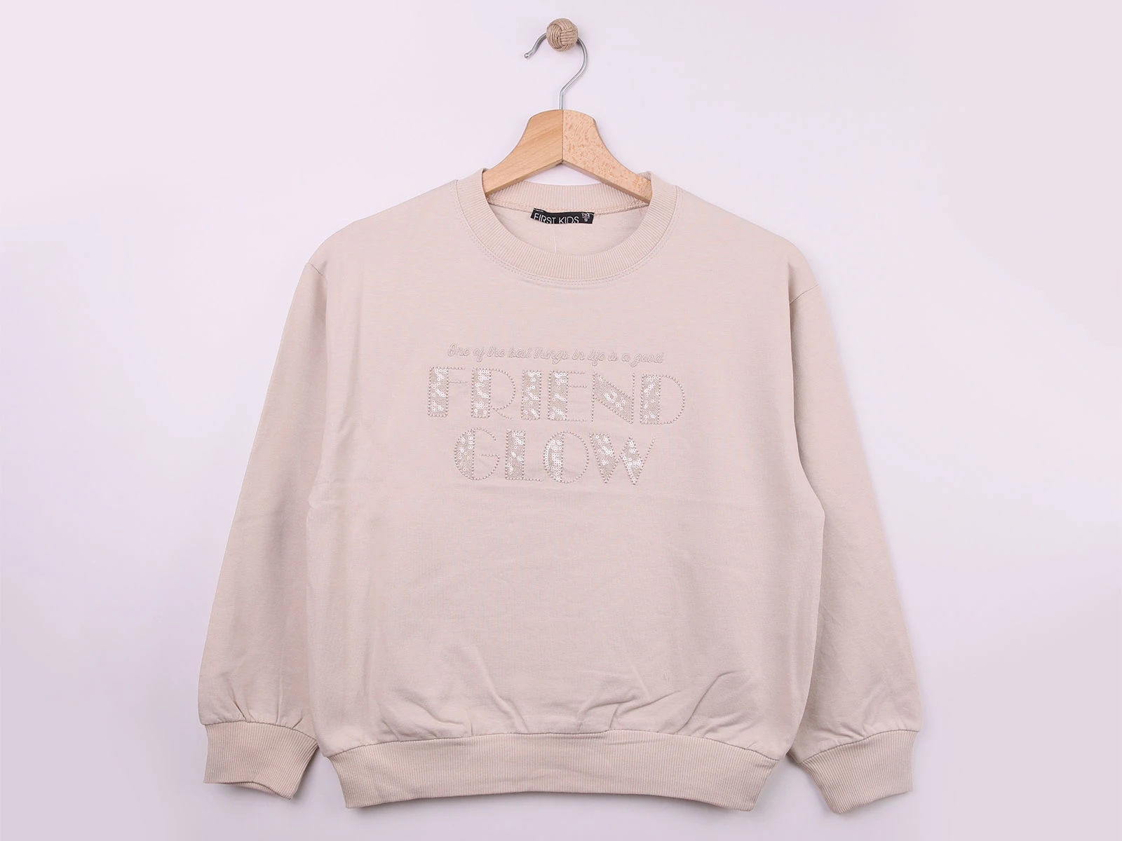 Friend Baskılı Kız Sweat 