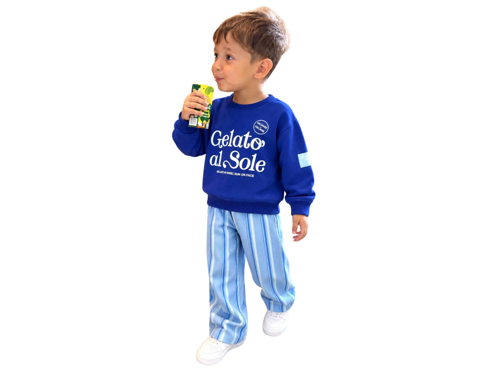 Toptan UNİCORN Gelato Baskılı 3 İp Şardonsuz Erkek Takım Toptan Bebek Çocuk Giyim - Beniz Kids