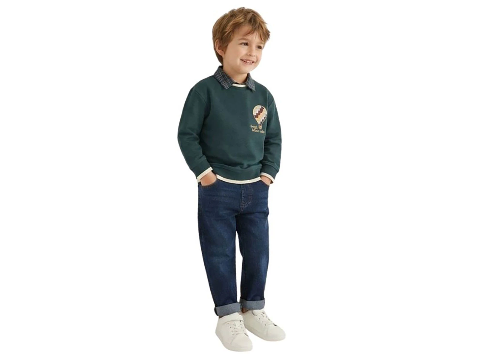 Toptan WEENY KİDS Gömlekli 3'lü Erkek Takım Toptan Bebek Çocuk Giyim - Beniz Kids