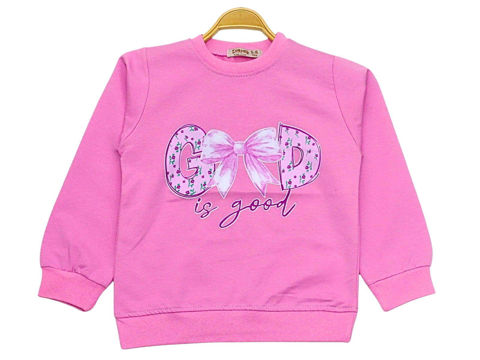 Toptan DIGIDIK KİDS Good Baskılı 2 İp Kız Sweat  Toptan Bebek Çocuk Giyim - Beniz Kids