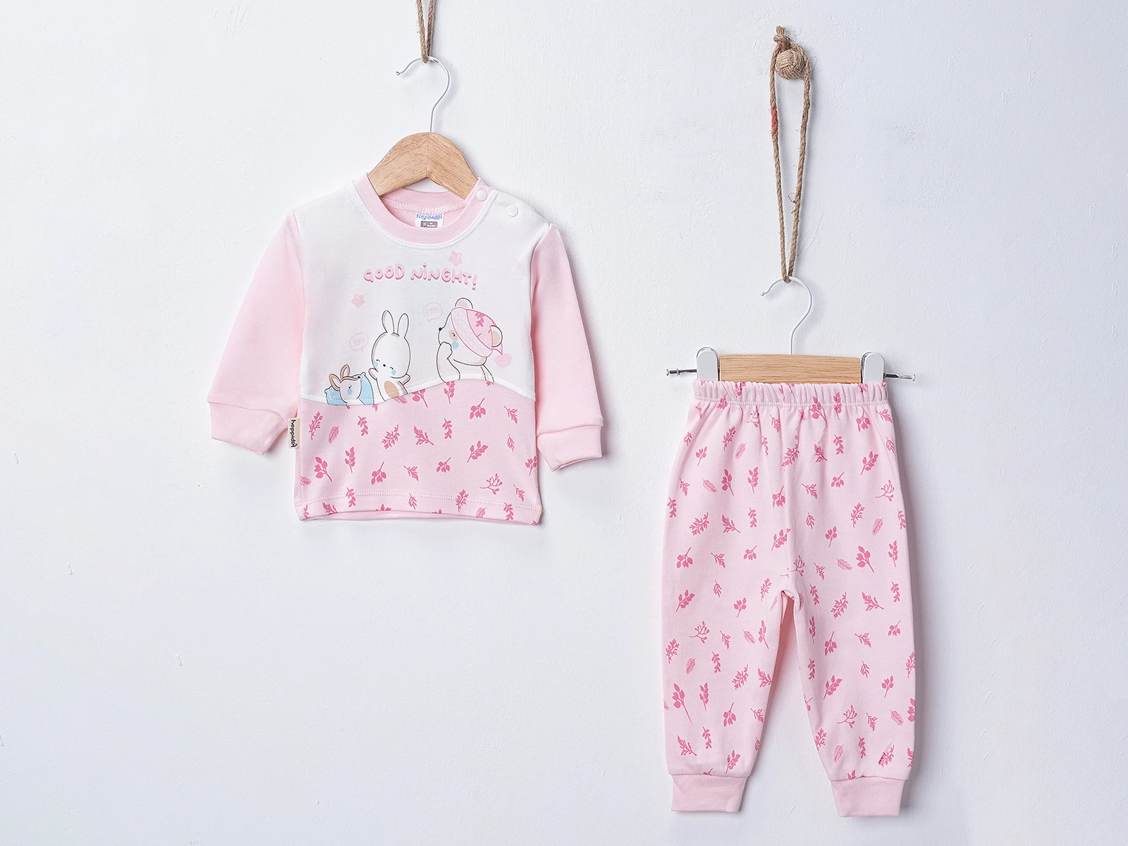 Good Night Baskılı Kız Pijama Takım
