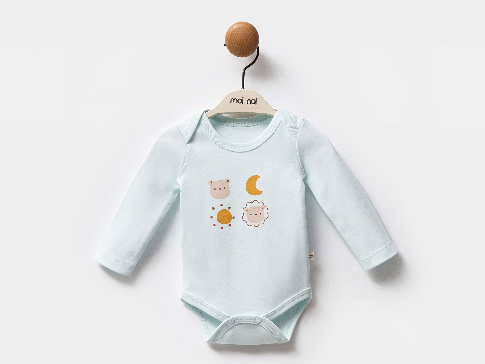 Güneş Baskılı Kız Bebe Çıtçıtlı Badi