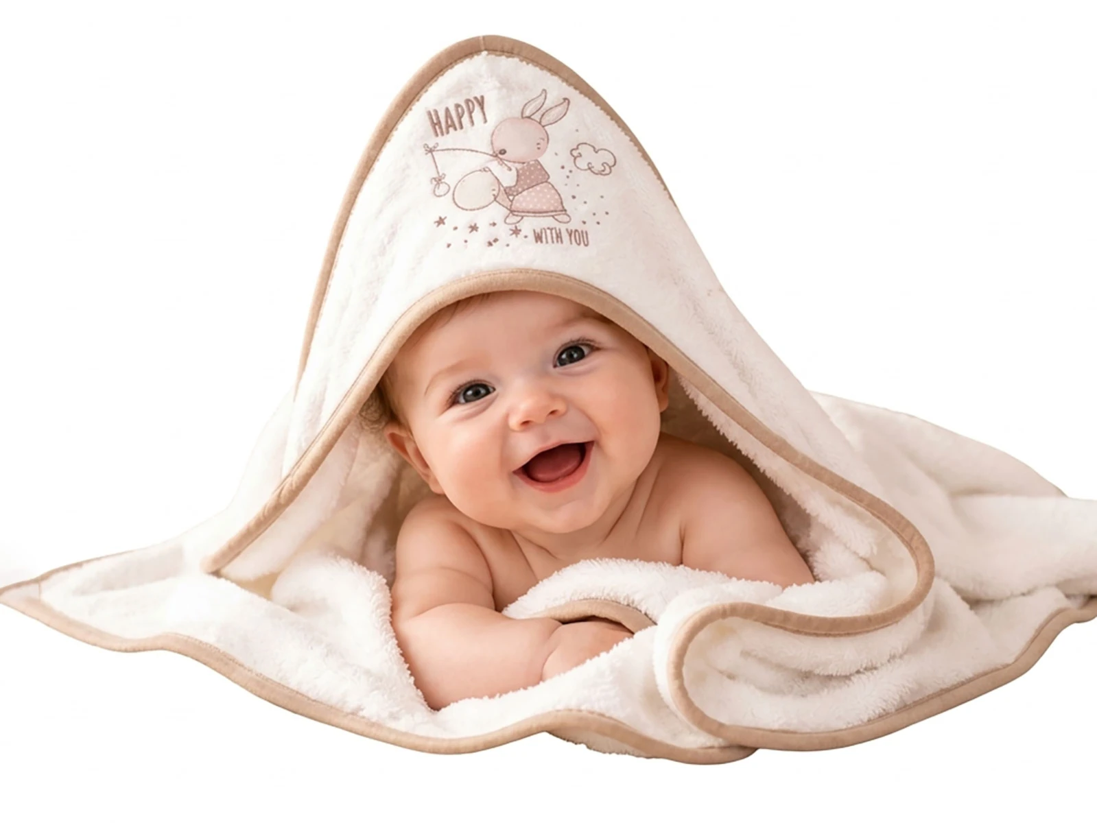 Toptan EKE BABY Happy Detay Bebek Havlu Toptan Bebek Çocuk Giyim - Beniz Kids