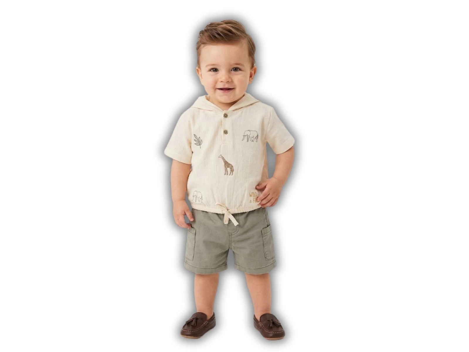 Hayvan Baskılı Erkek Bebe Takım
