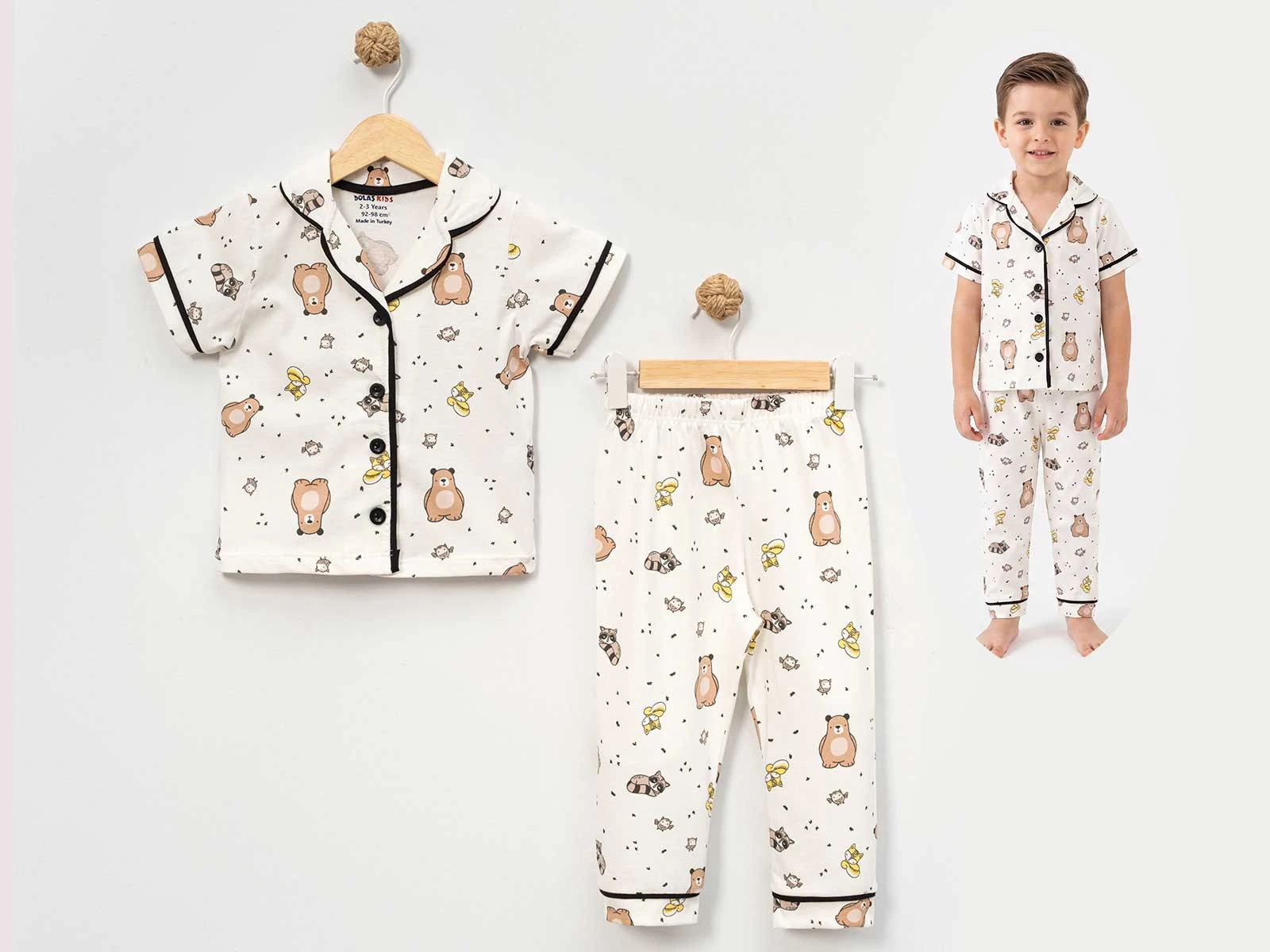 Hayvan Baskılı Erkek Pijama Takım