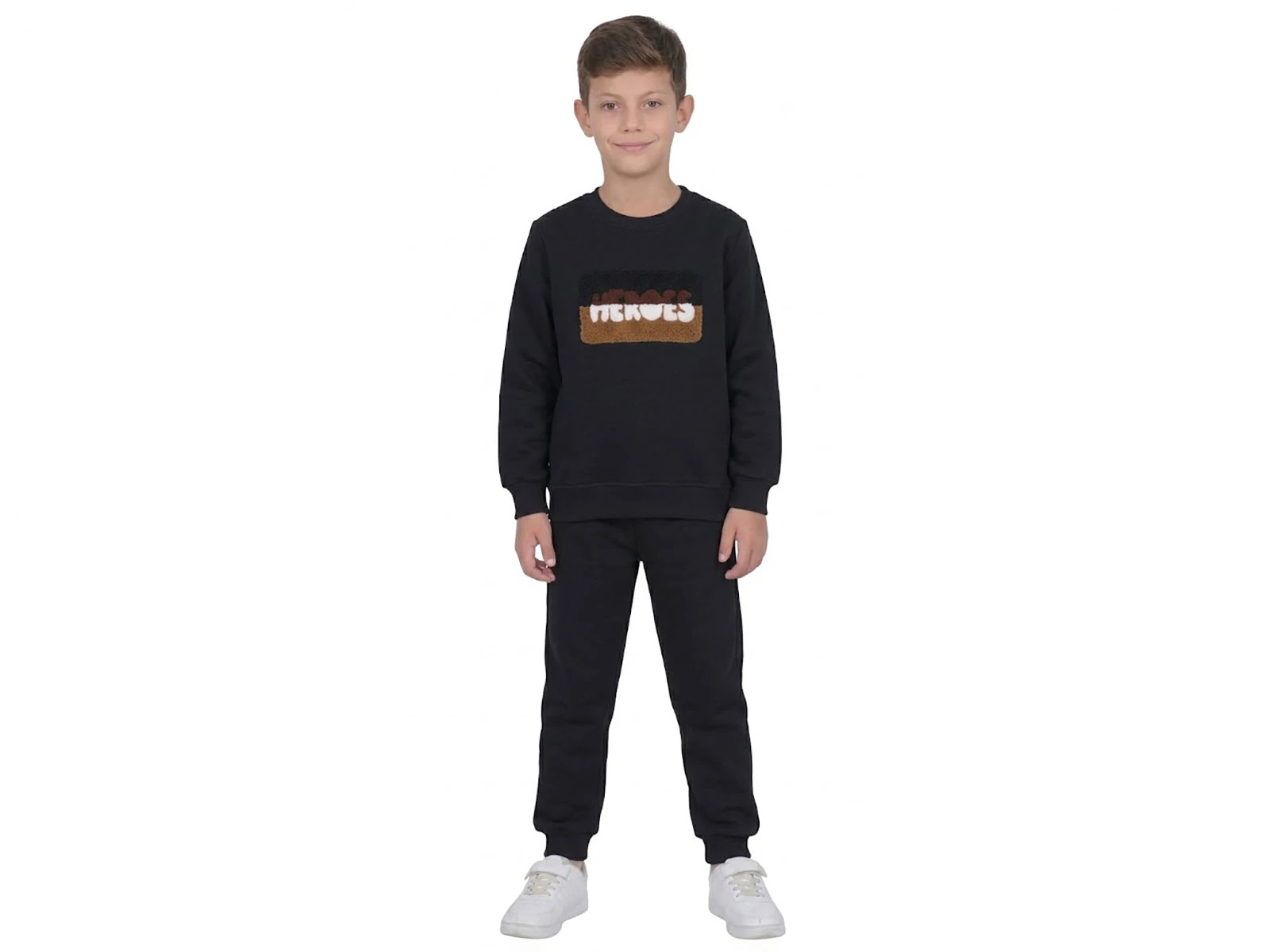 Toptan CMK Heroes Nakışlı 3 İp Şardonlu Erkek Takım  Toptan Bebek Çocuk Giyim - Beniz Kids