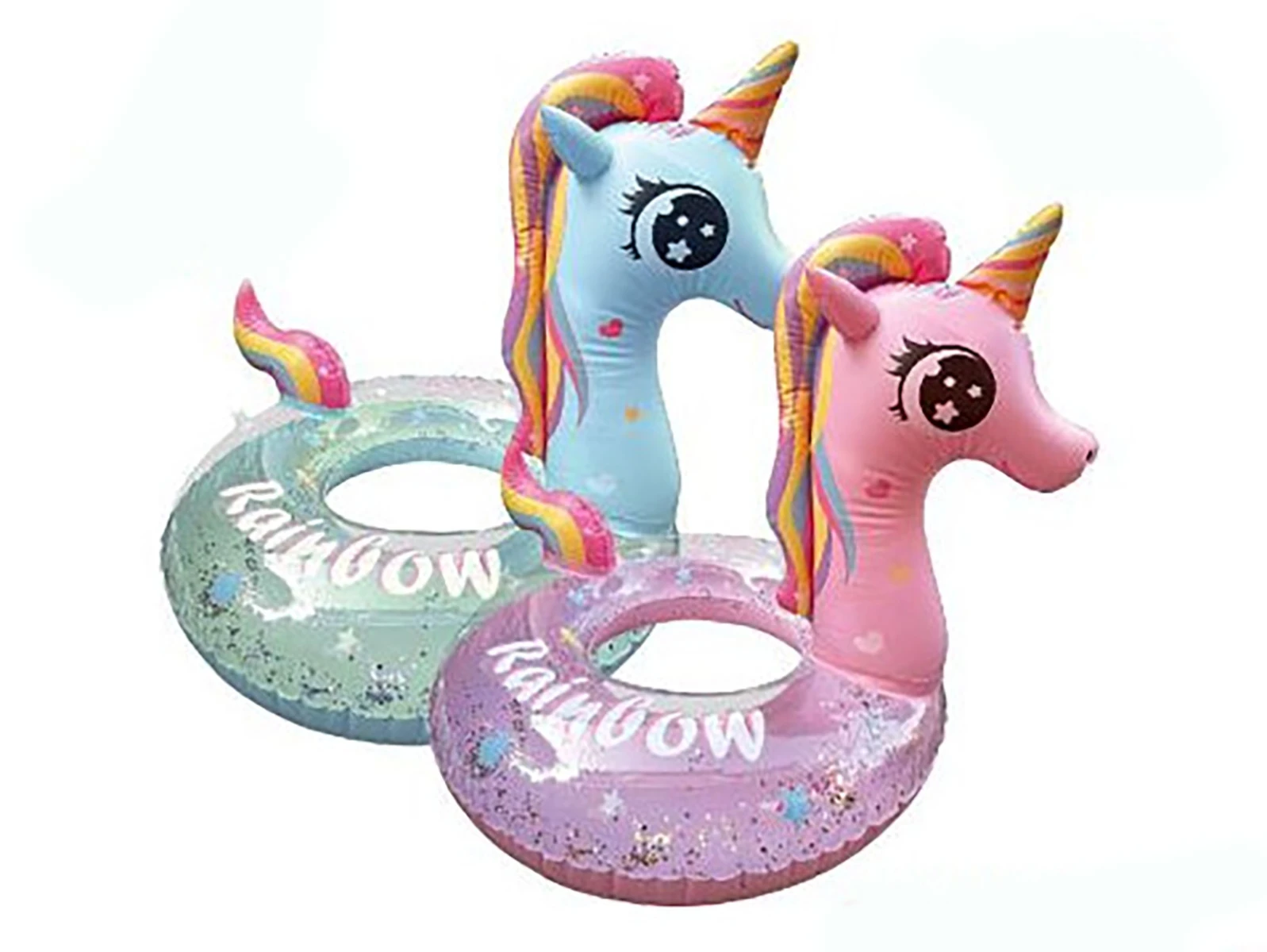İçi Simli Ponili Çocuk Yüzme Simidi 64 cm