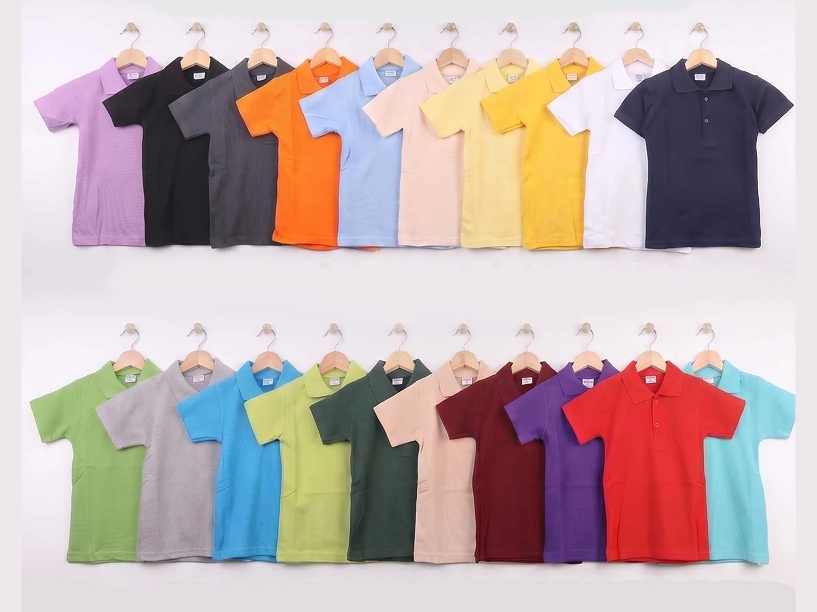 Polo Yaka Unisex Okul Lakos Tişört 