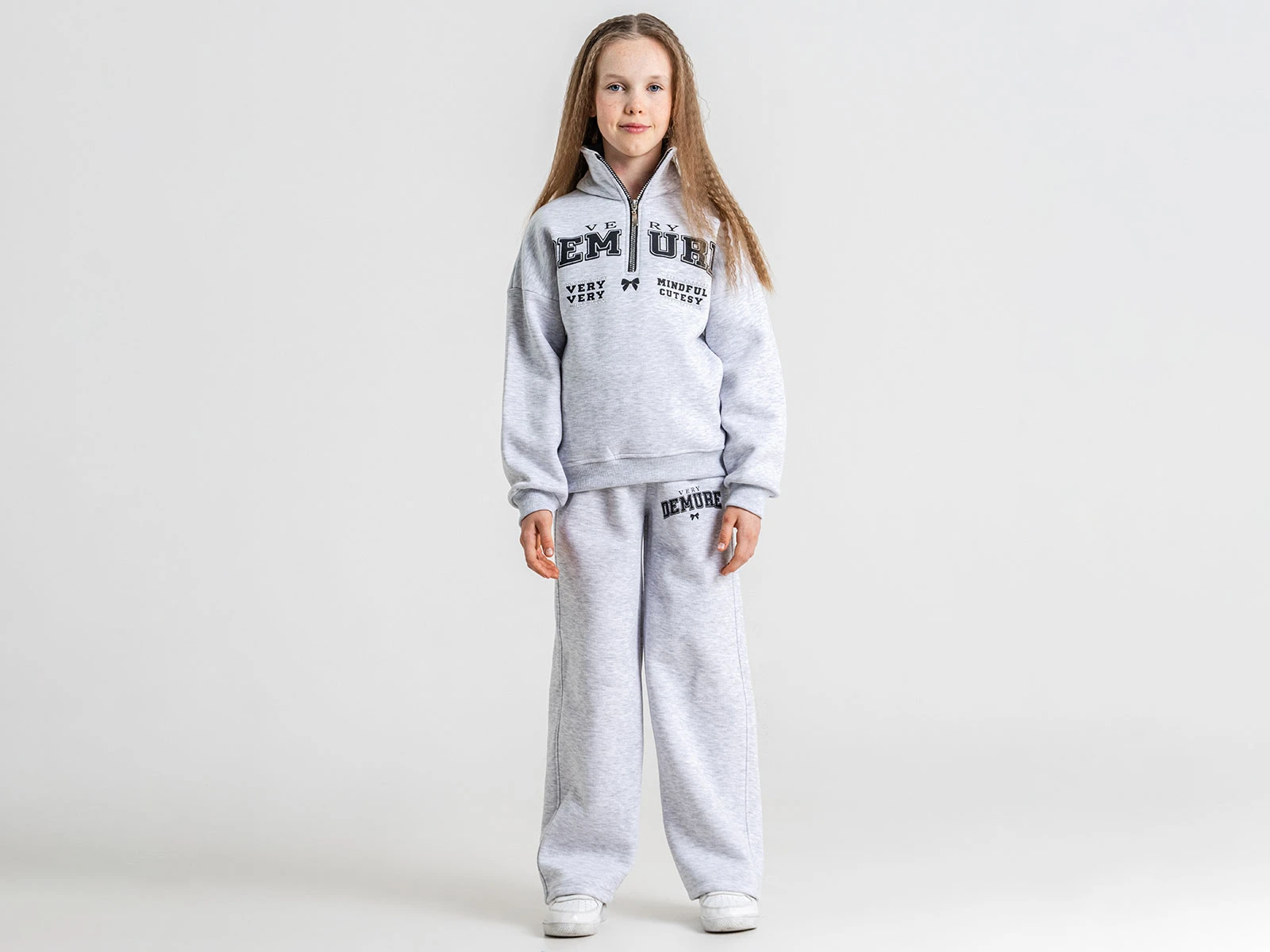 Toptan PAMPAL KİDS Demure Baskılı Fermuar Detaylı 3 İp Şardonlu Kız Takım  Toptan Bebek Çocuk Giyim - Beniz Kids