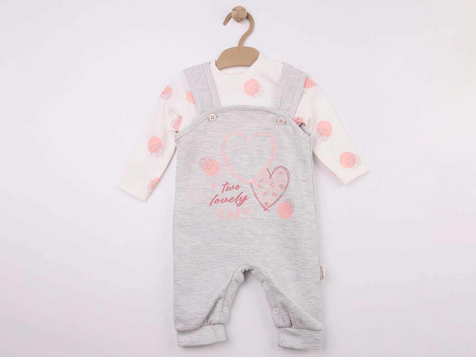 Toptan FEELY KİDS Kalp Baskılı Kız Bebe Tulum  Toptan Bebek Çocuk Giyim - Beniz Kids