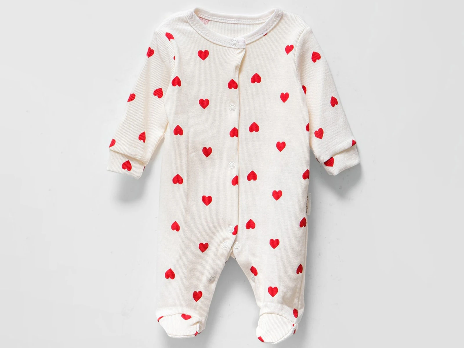 Toptan BAM-BİNO Kalp Desenli & Mom Baskılı Kız Bebe Tulum Toptan Bebek Çocuk Giyim - Beniz Kids