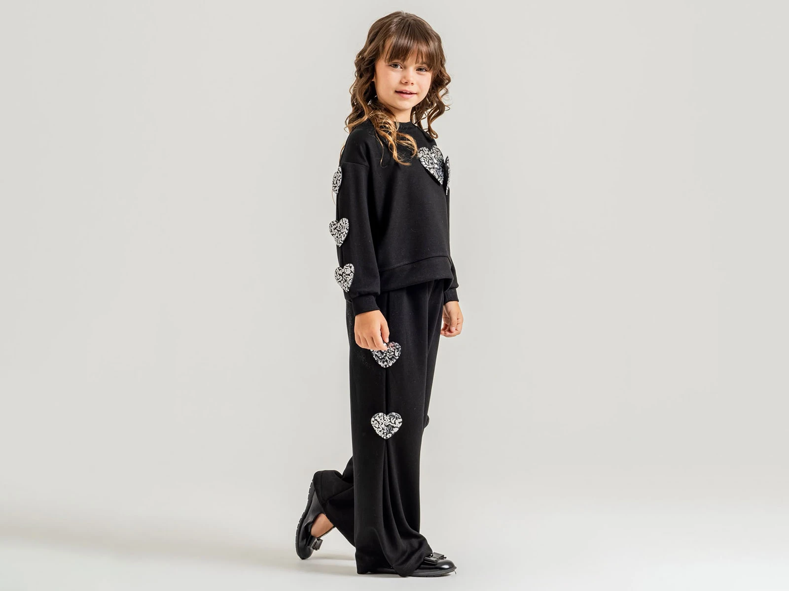 Toptan ALPİDS Kalp Detaylı Oysho Kız Takım Toptan Bebek Çocuk Giyim - Beniz Kids