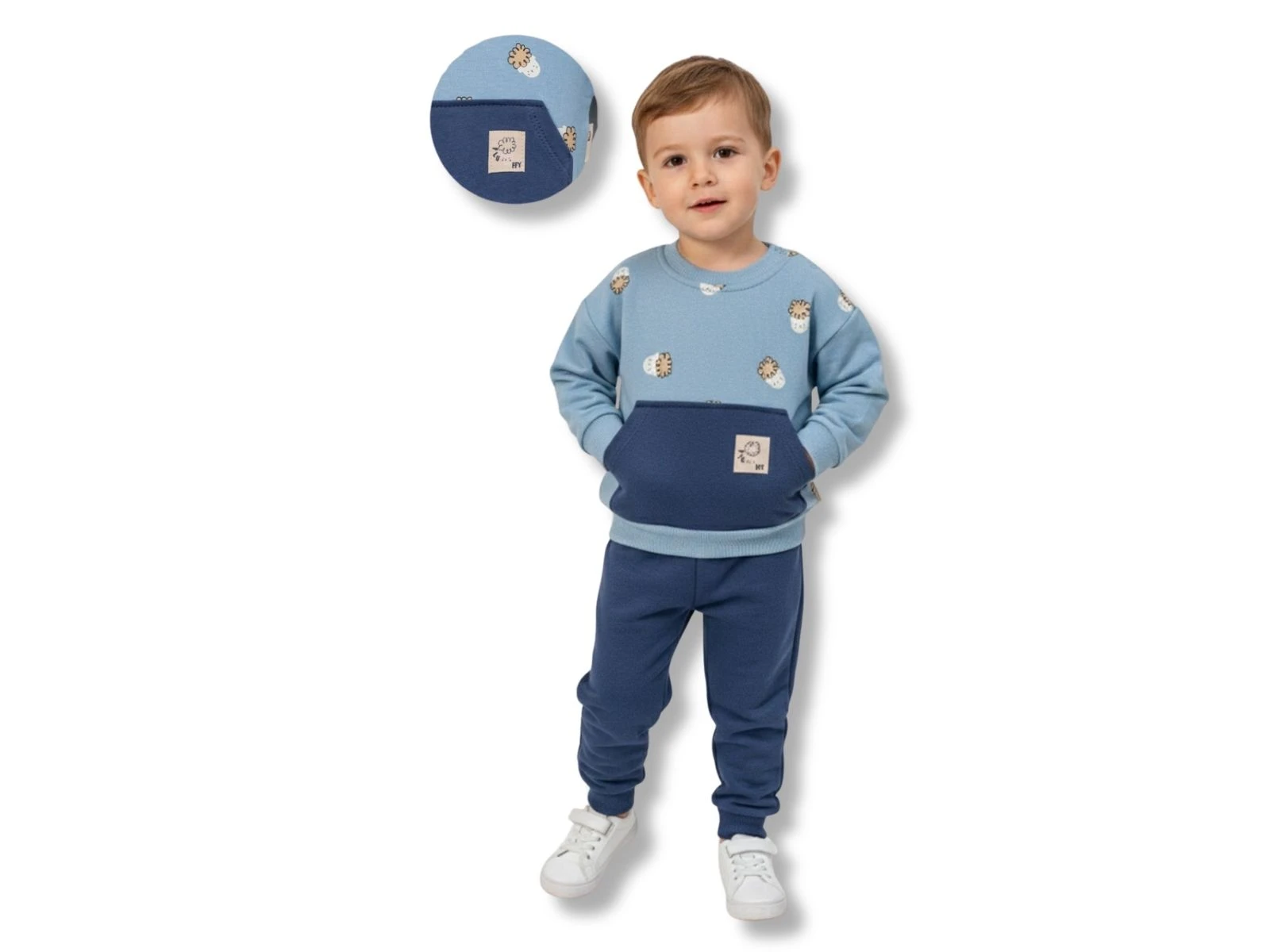 Kanguru Cepli Erkek Bebe Takım
