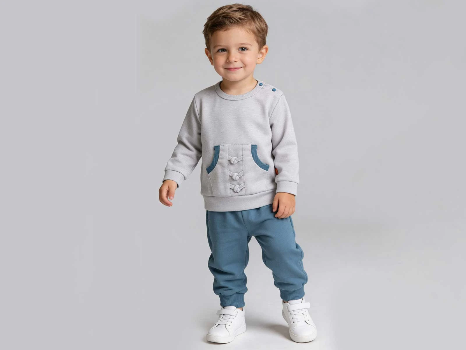 Kanguru Cepli Erkek Bebe Takım