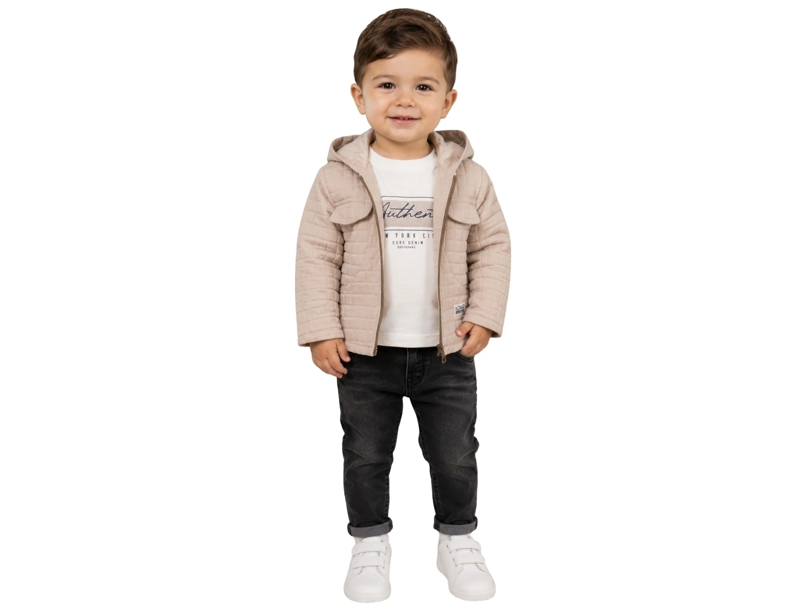 Toptan NOWA Kare Desenli Ceketli Erkek Bebe Üçlü Takım  Toptan Bebek Çocuk Giyim - Beniz Kids